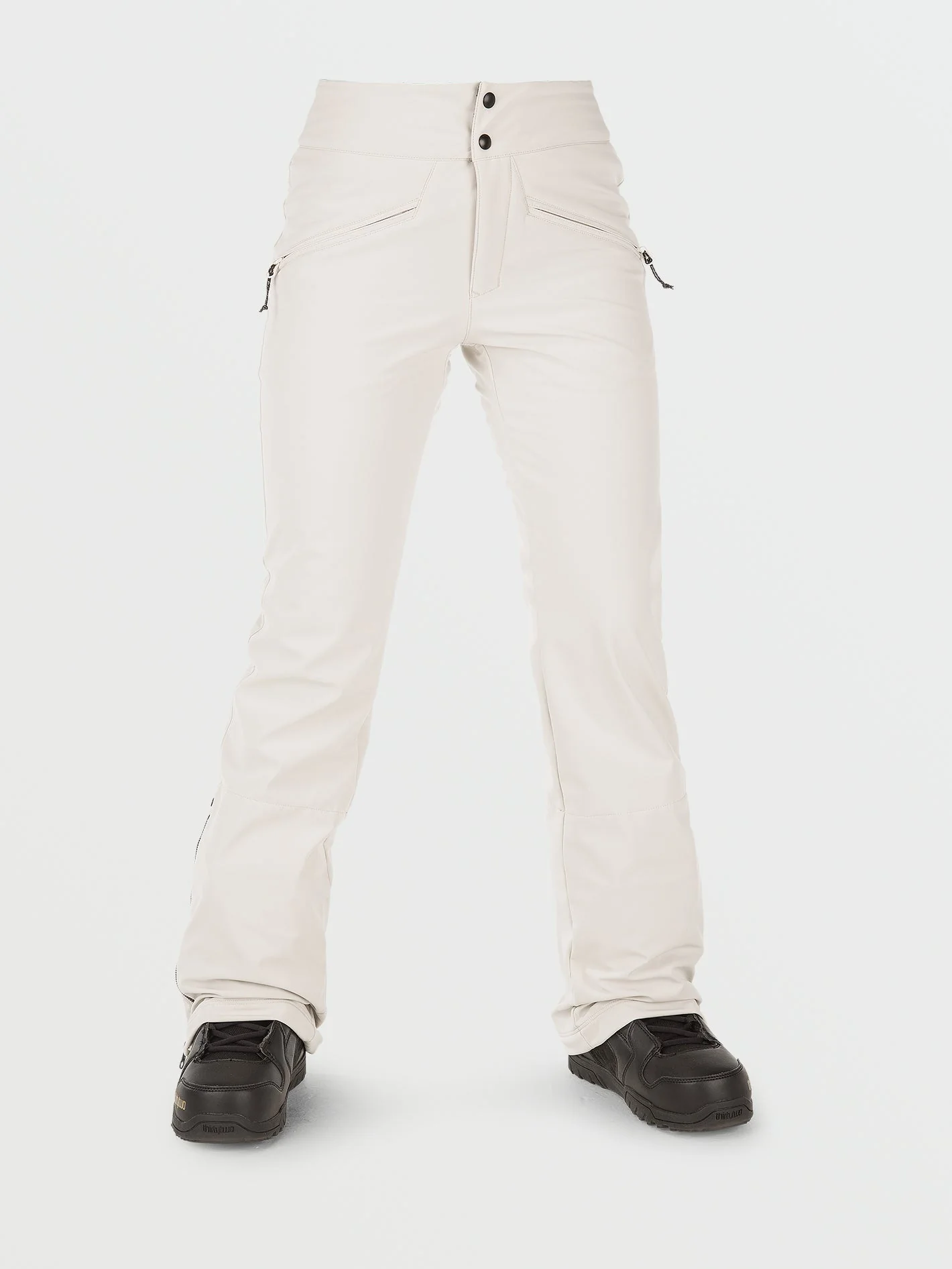Battle Stretch High Rise Trousers - Off White - Image 7