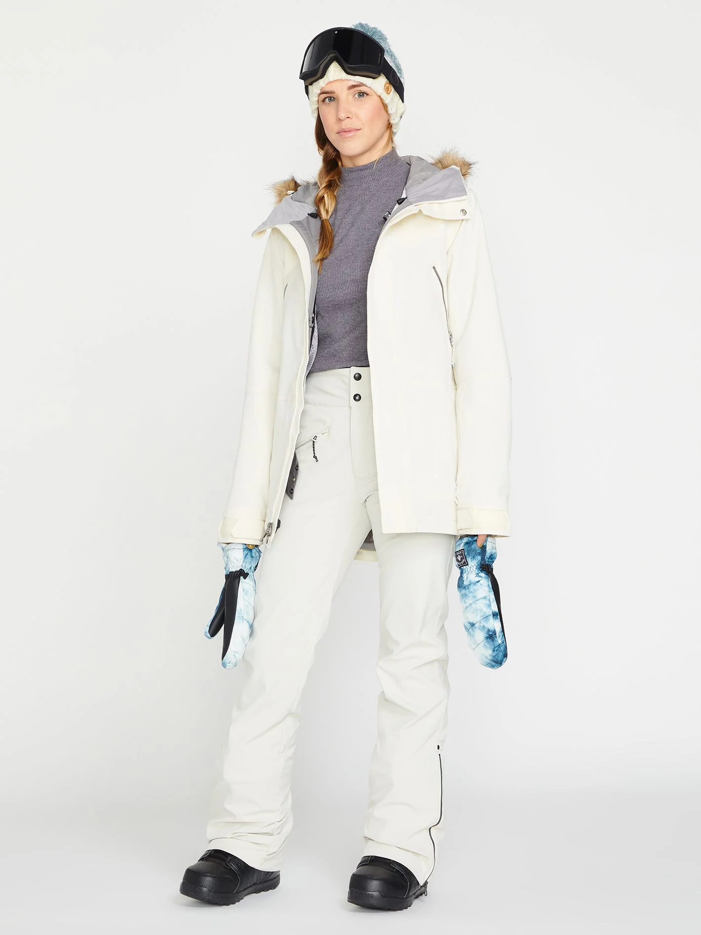 Battle Stretch High Rise Trousers - Off White - Image 9