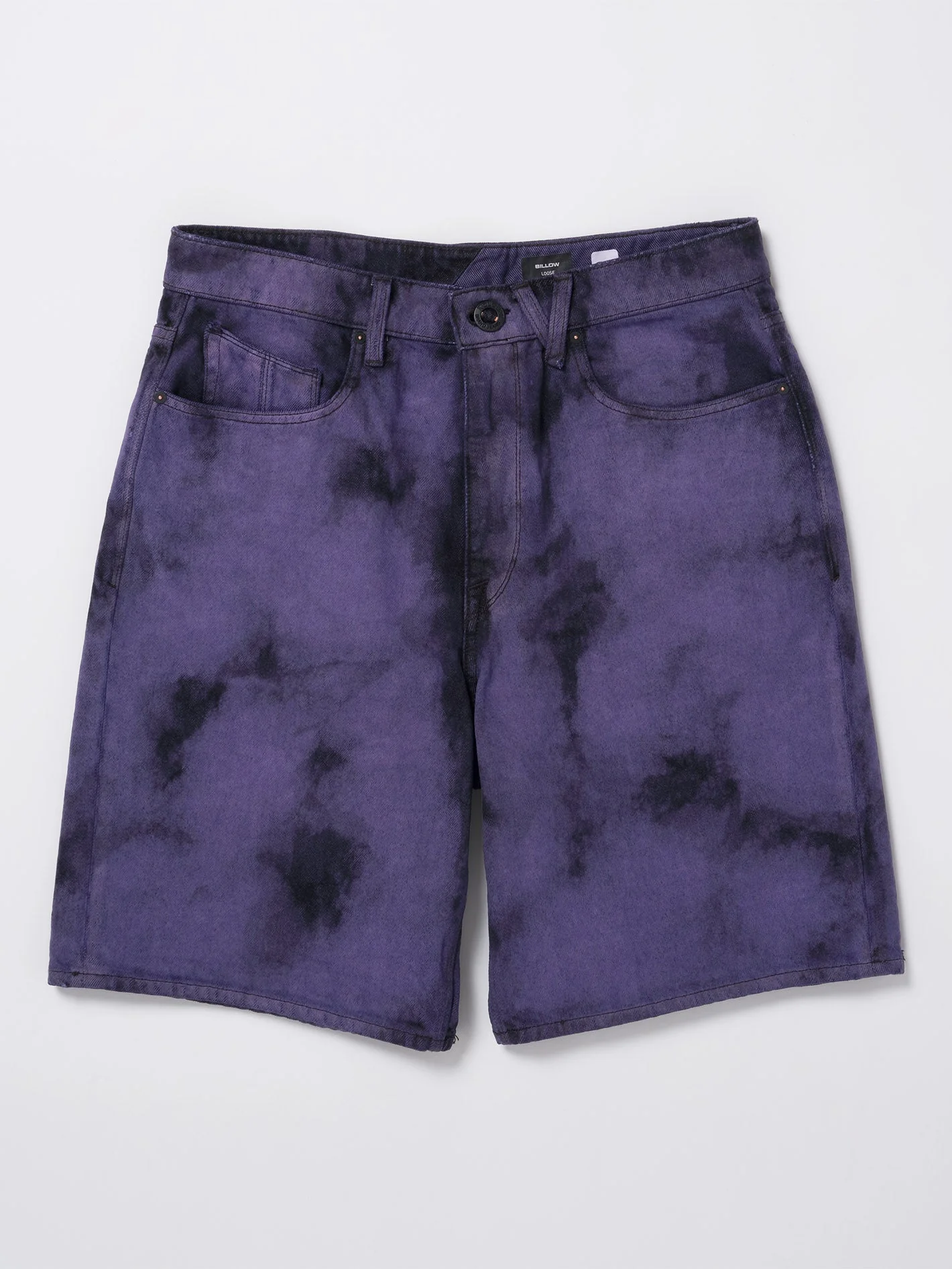 Billow Denim Shorts - DEEP PURPLE - Image 3