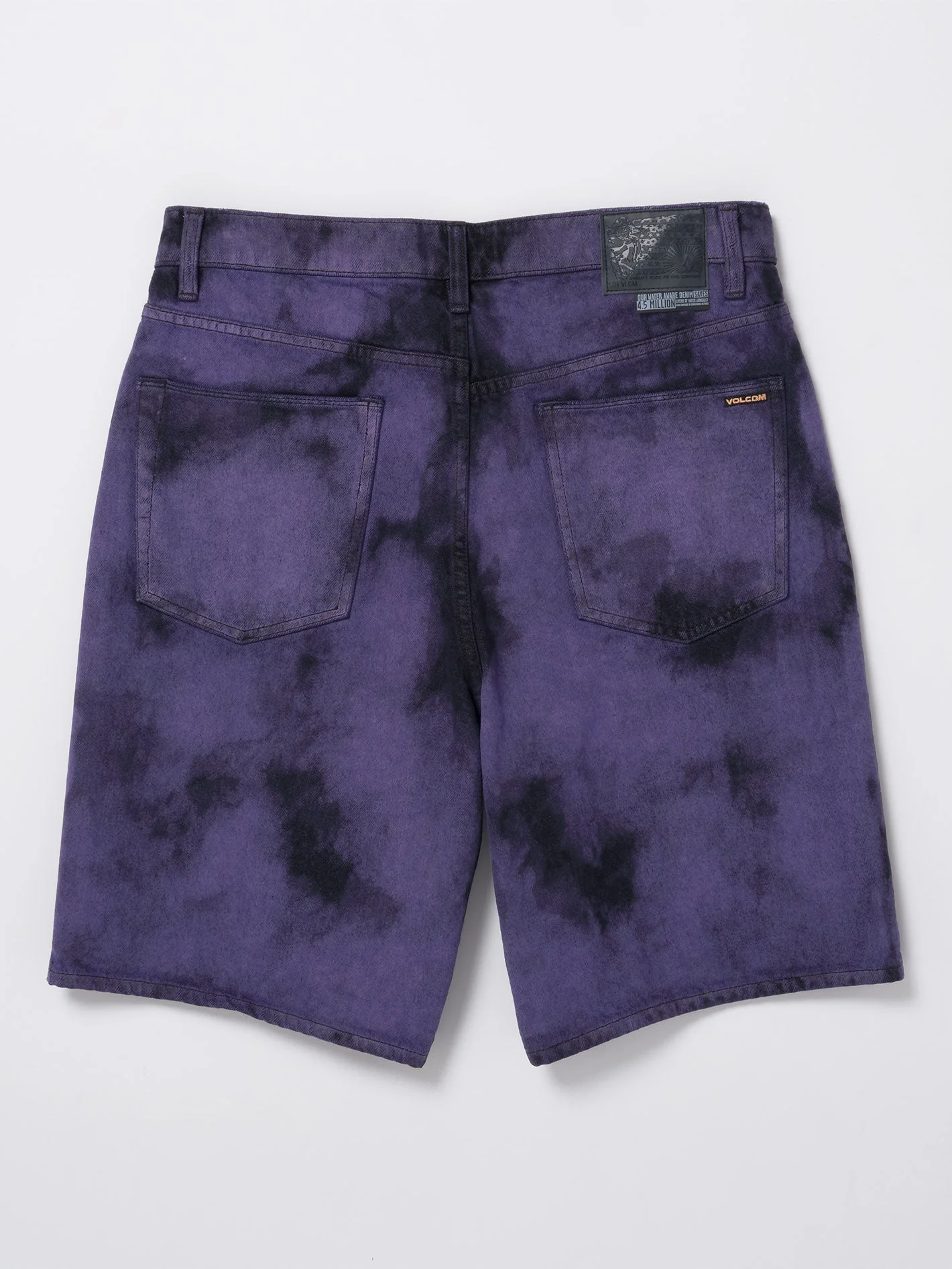 Billow Denim Shorts - DEEP PURPLE - Image 4