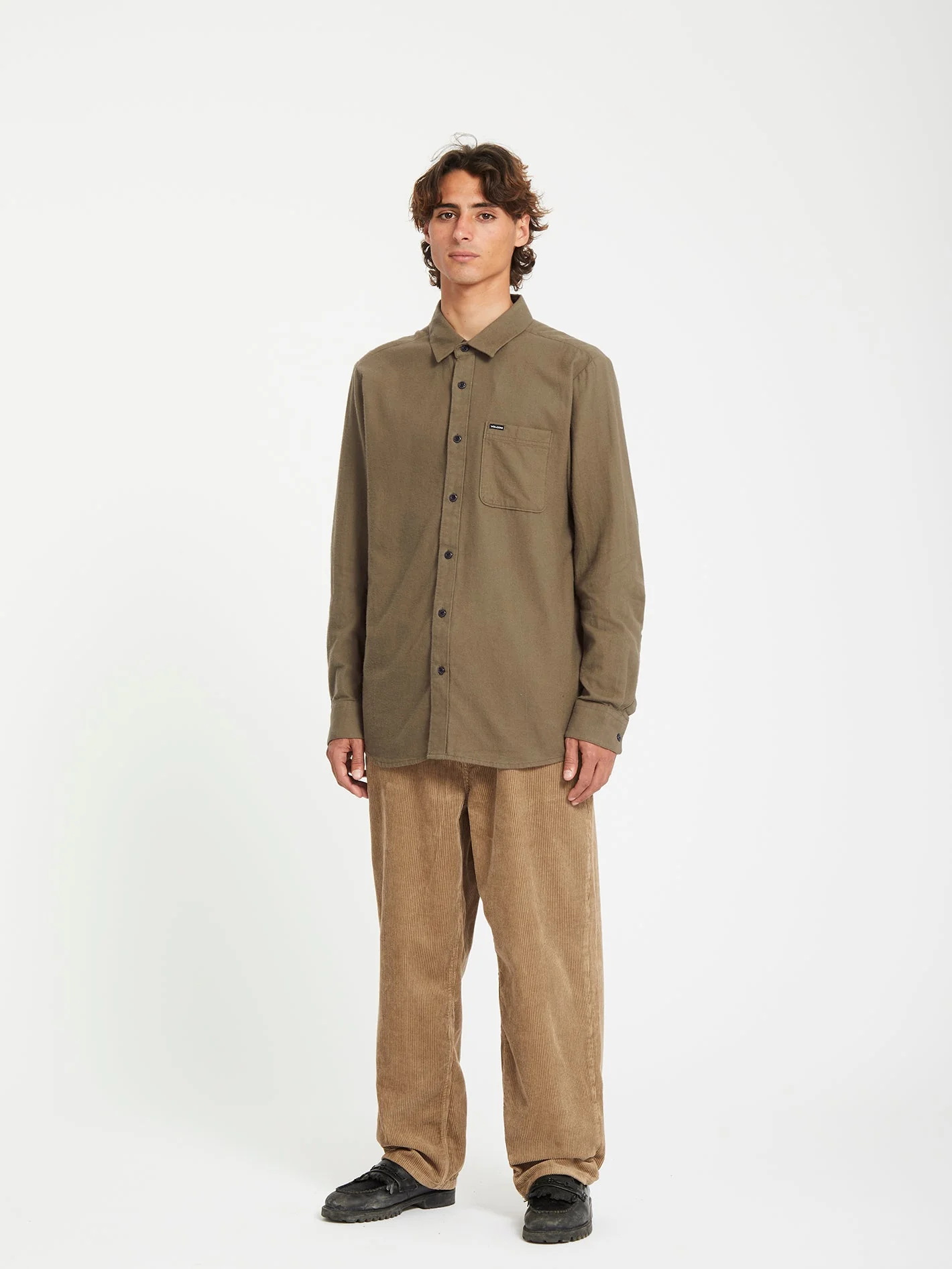 Caden Solid Hemd - Wintermoss - Image 3