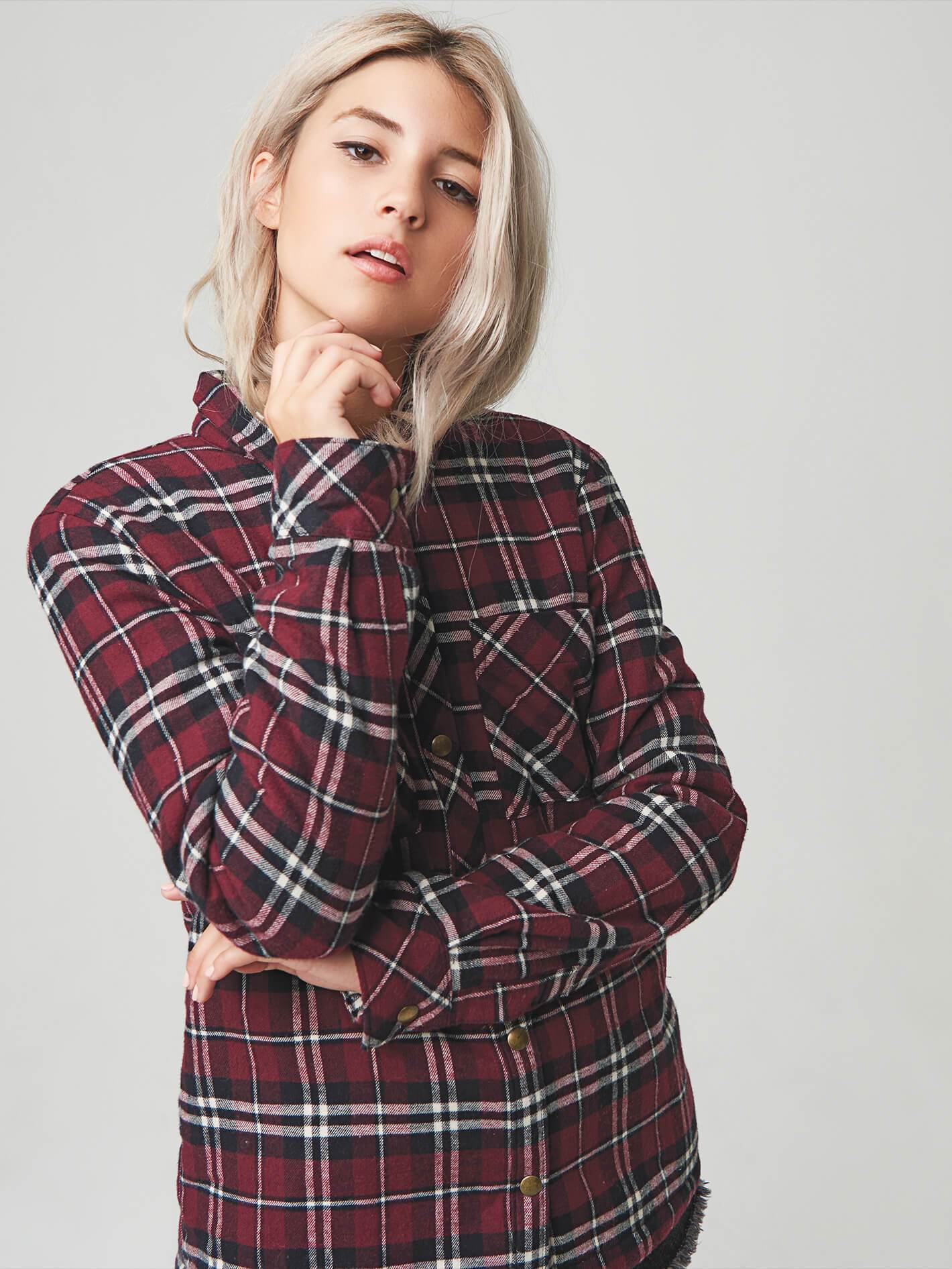 Chemise Plaid About You - Burgundy - Image 3