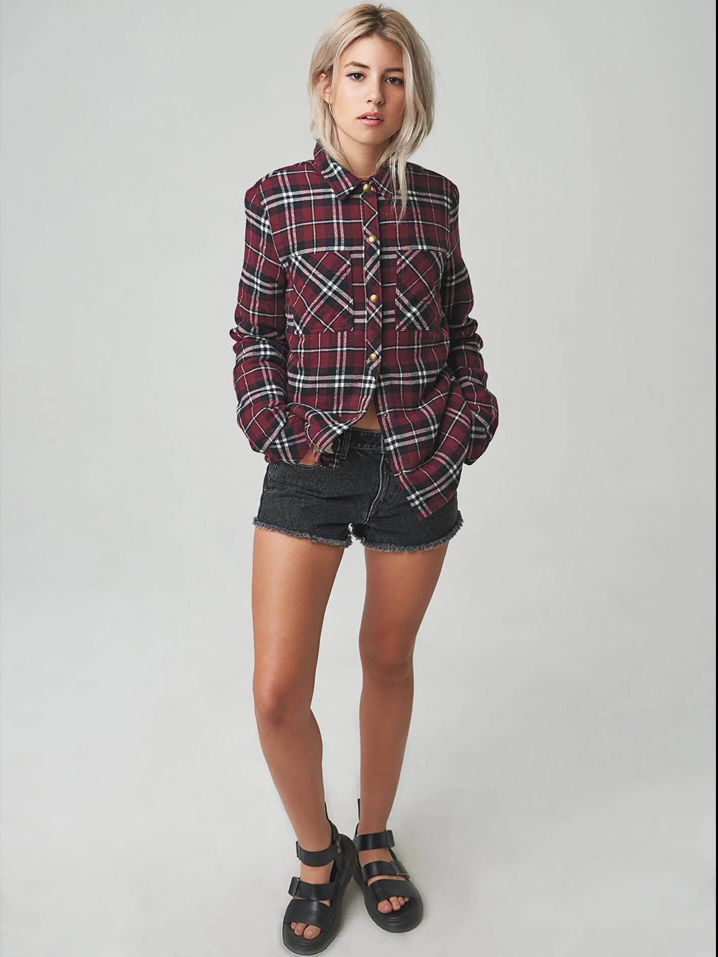 Chemise Plaid About You - Burgundy - Image 4