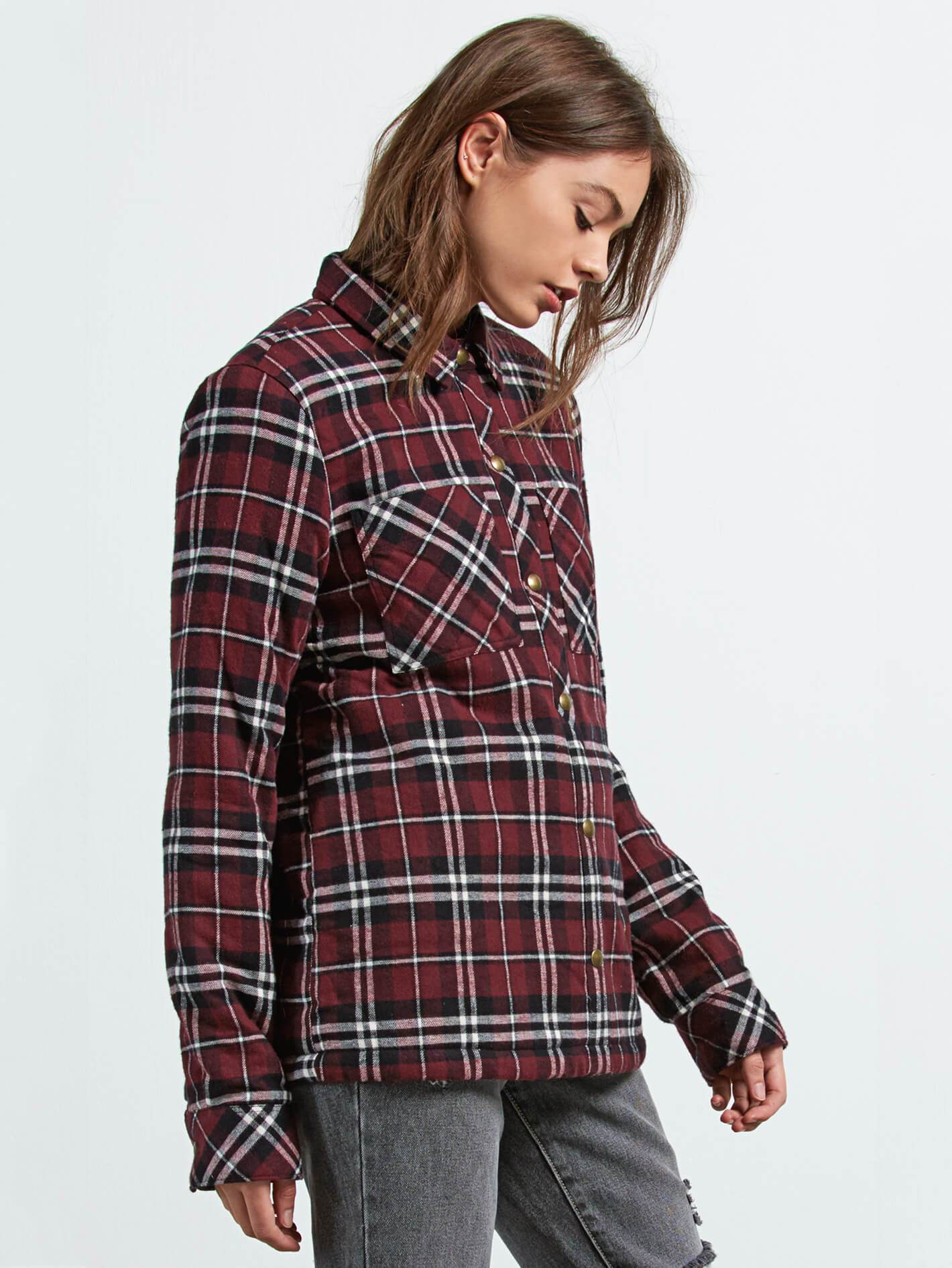 Chemise Plaid About You - Burgundy - Image 5