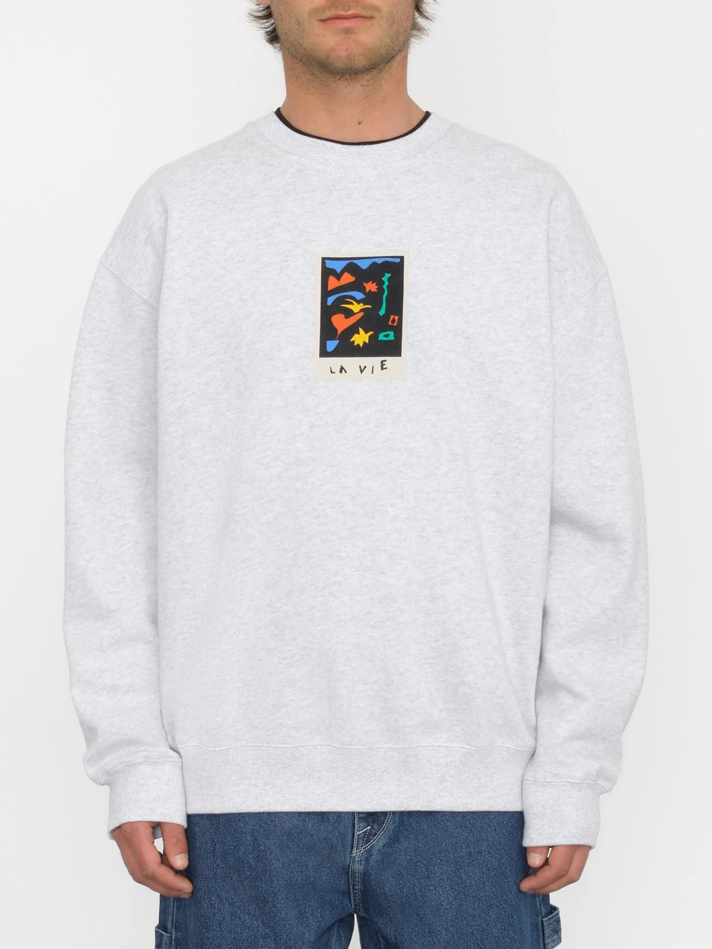 Arthur Longo Sweatshirt - BONE HEATHER - Image 4
