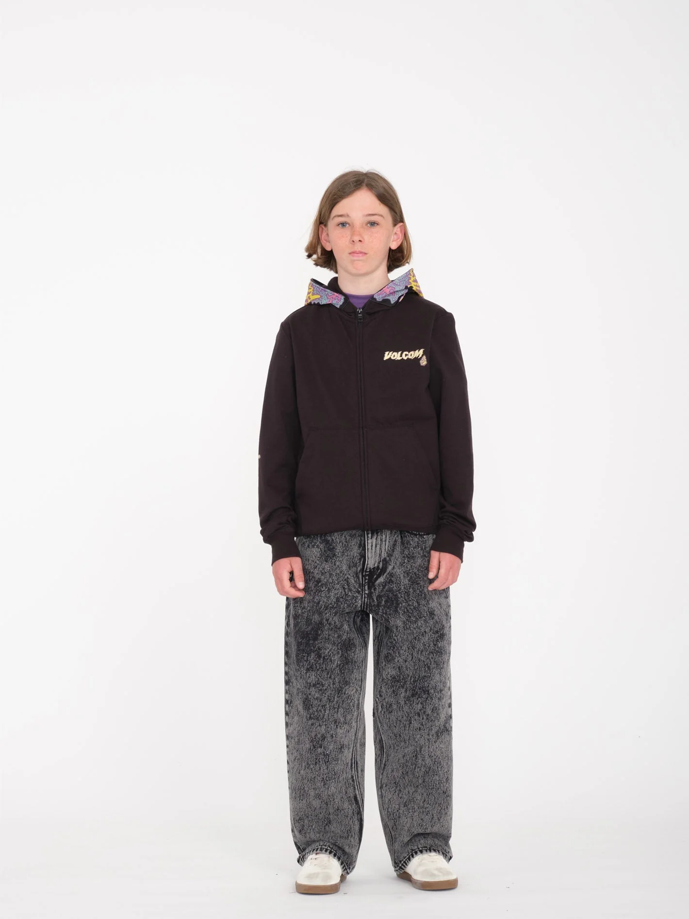 Tetsunori Full Zip Kapuzenpullover - BLACK  - (KINDER) - Image 5