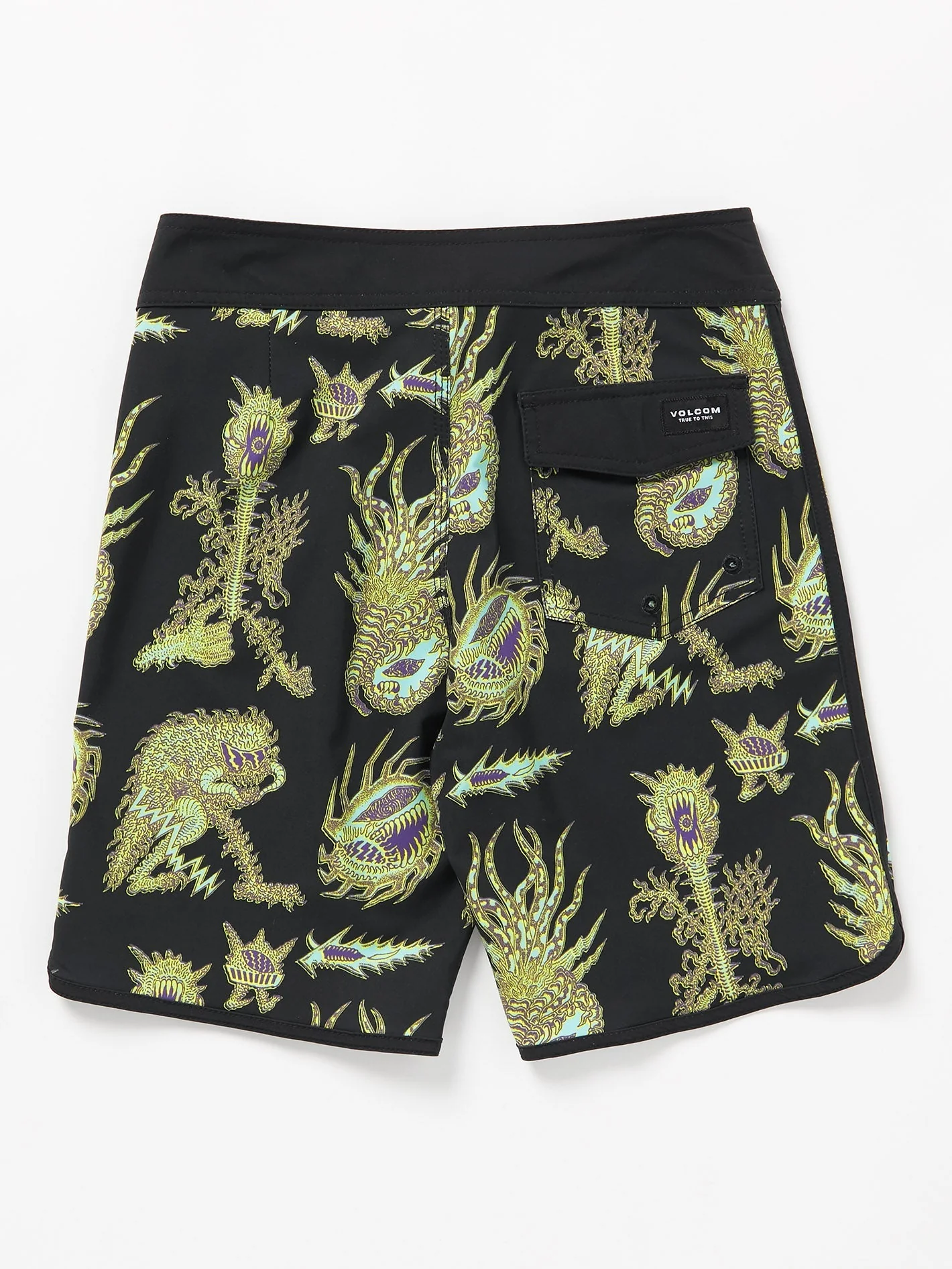 Tetsunori Mod Scallop Boardshort - BLACK - (KINDER) - Image 2