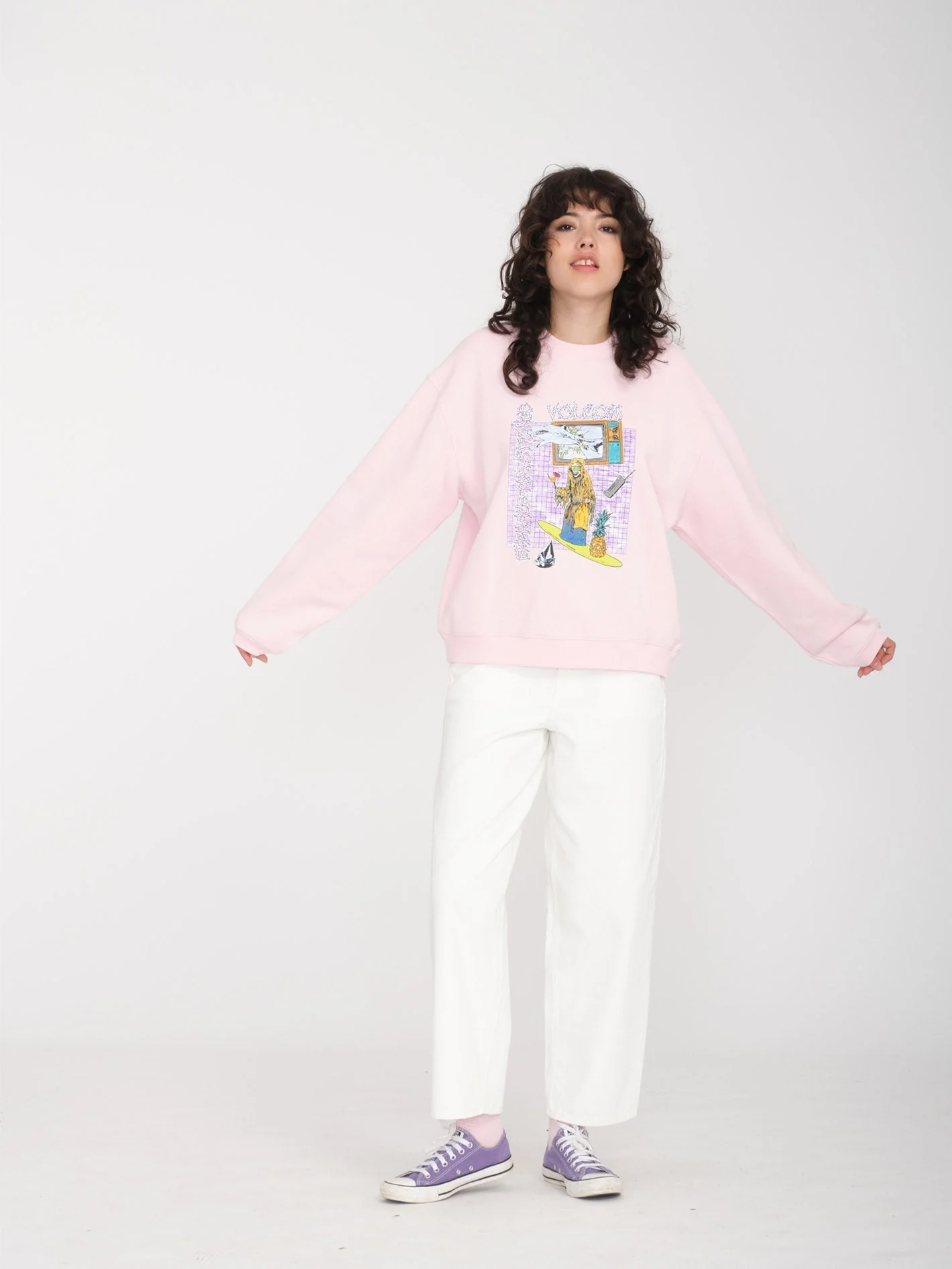 French Surf Sweatshirt - LILAC ASH - Image 7