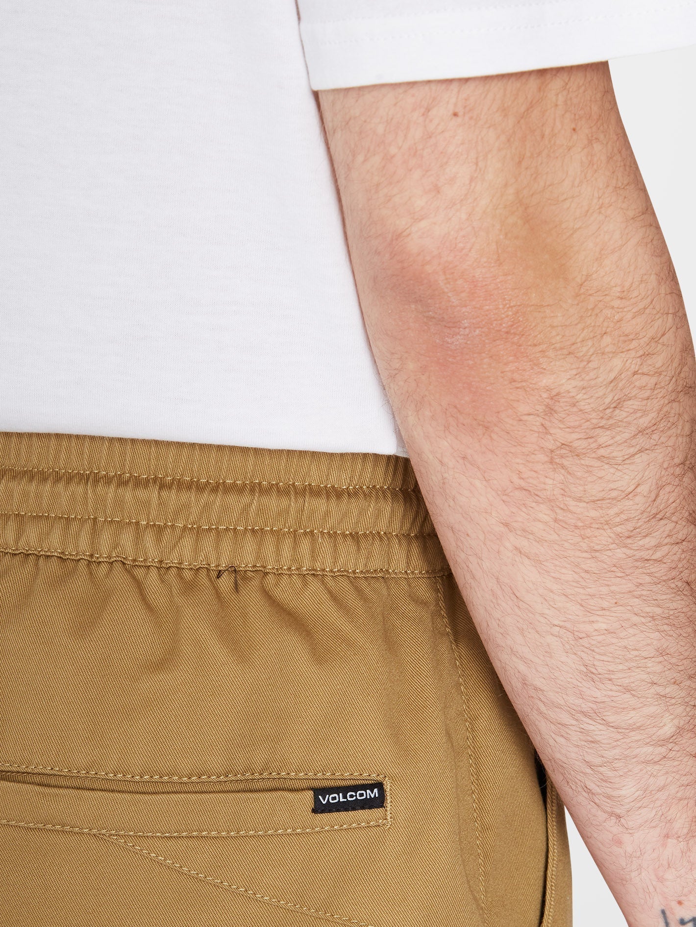 Frickin Elasticated Waist 19" Shorts - DARK KHAKI - Image 4