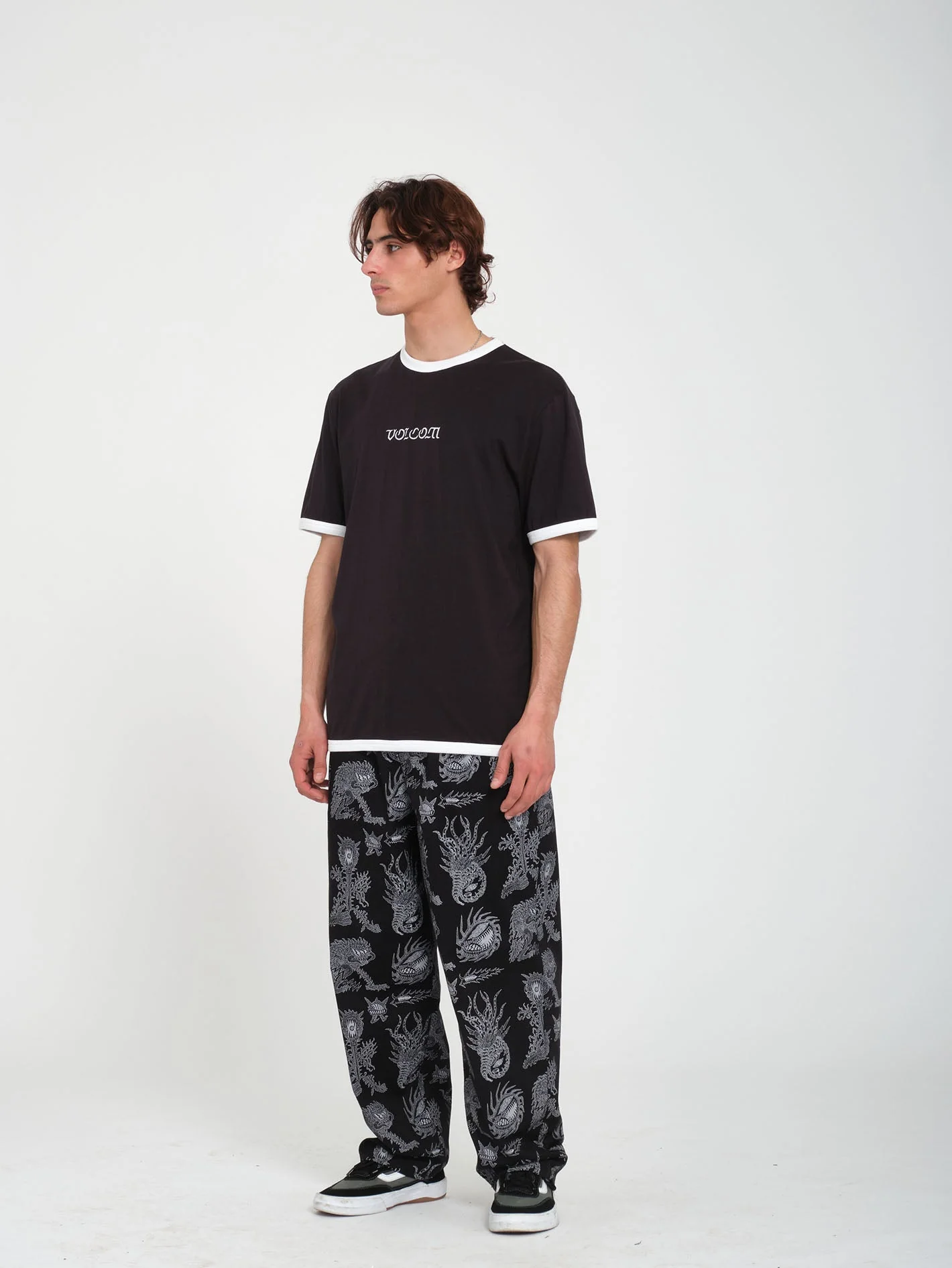 Fullring Ringer T-shirt - BLACK - Image 3