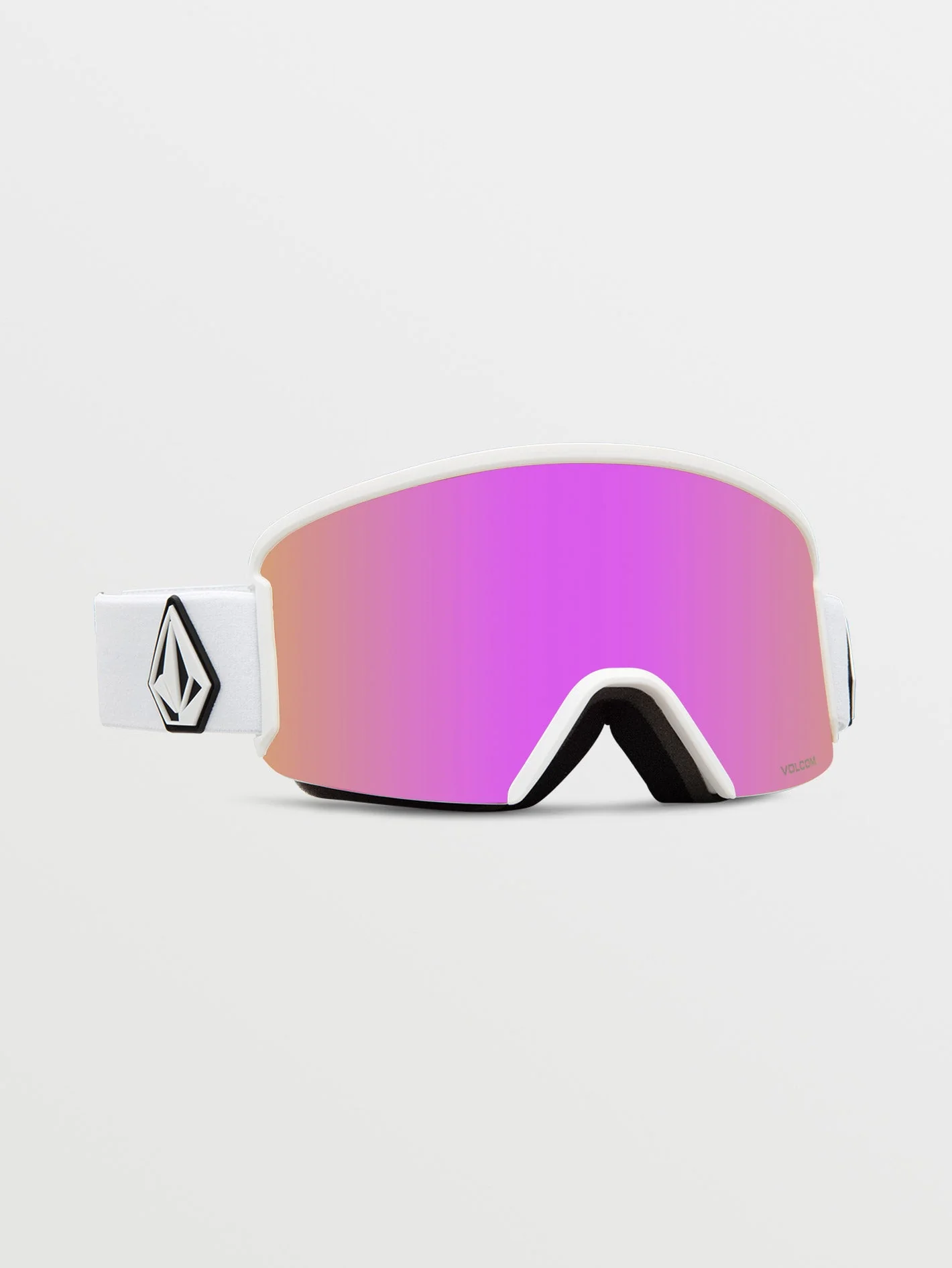 Garden Matte White Goggle (+ Bonus Lens - Yellow) - PINK CHROME