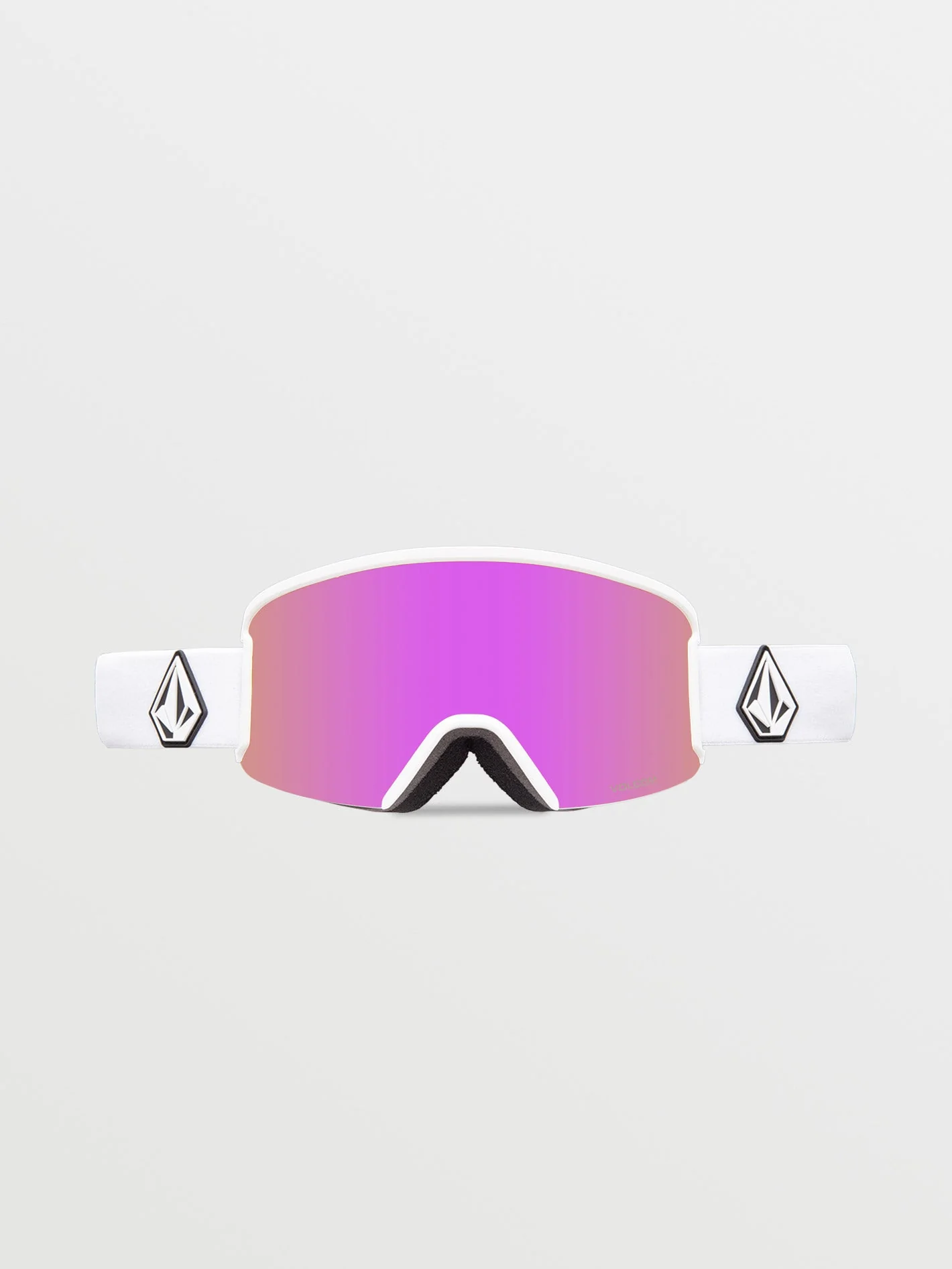 Garden Matte White Goggle (+ Bonus Lens - Yellow) - PINK CHROME - Image 2