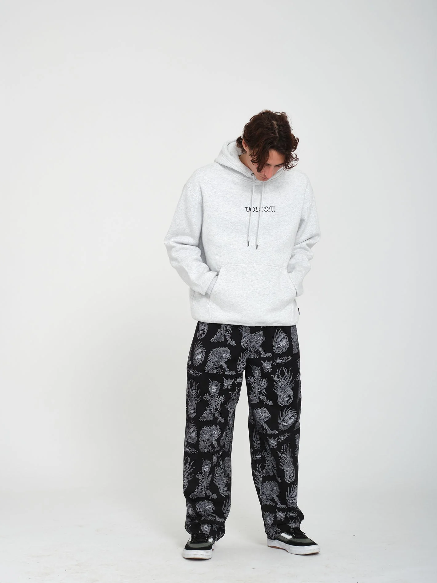 Gothstone Kapuzenpullover - BONE HEATHER - Image 3