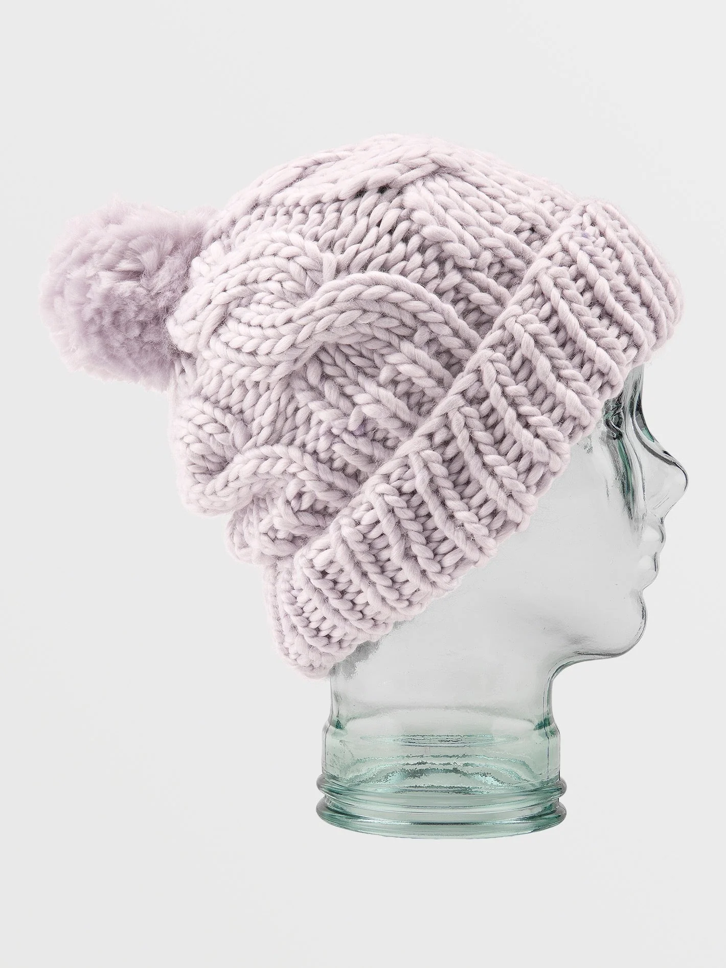 Hand Knit Bobble Beanie - CALCITE - Image 2