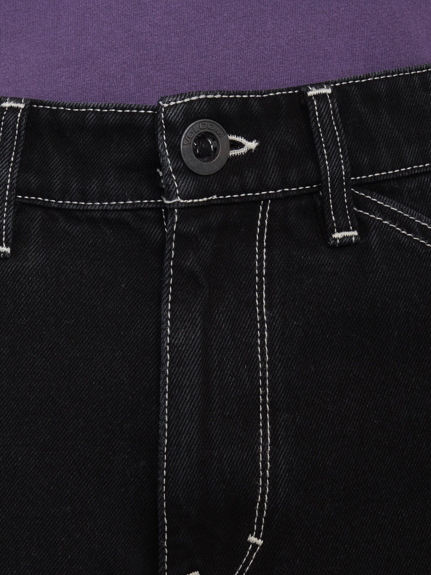 Labored Denim Utility Shorts - BLACK - Image 3