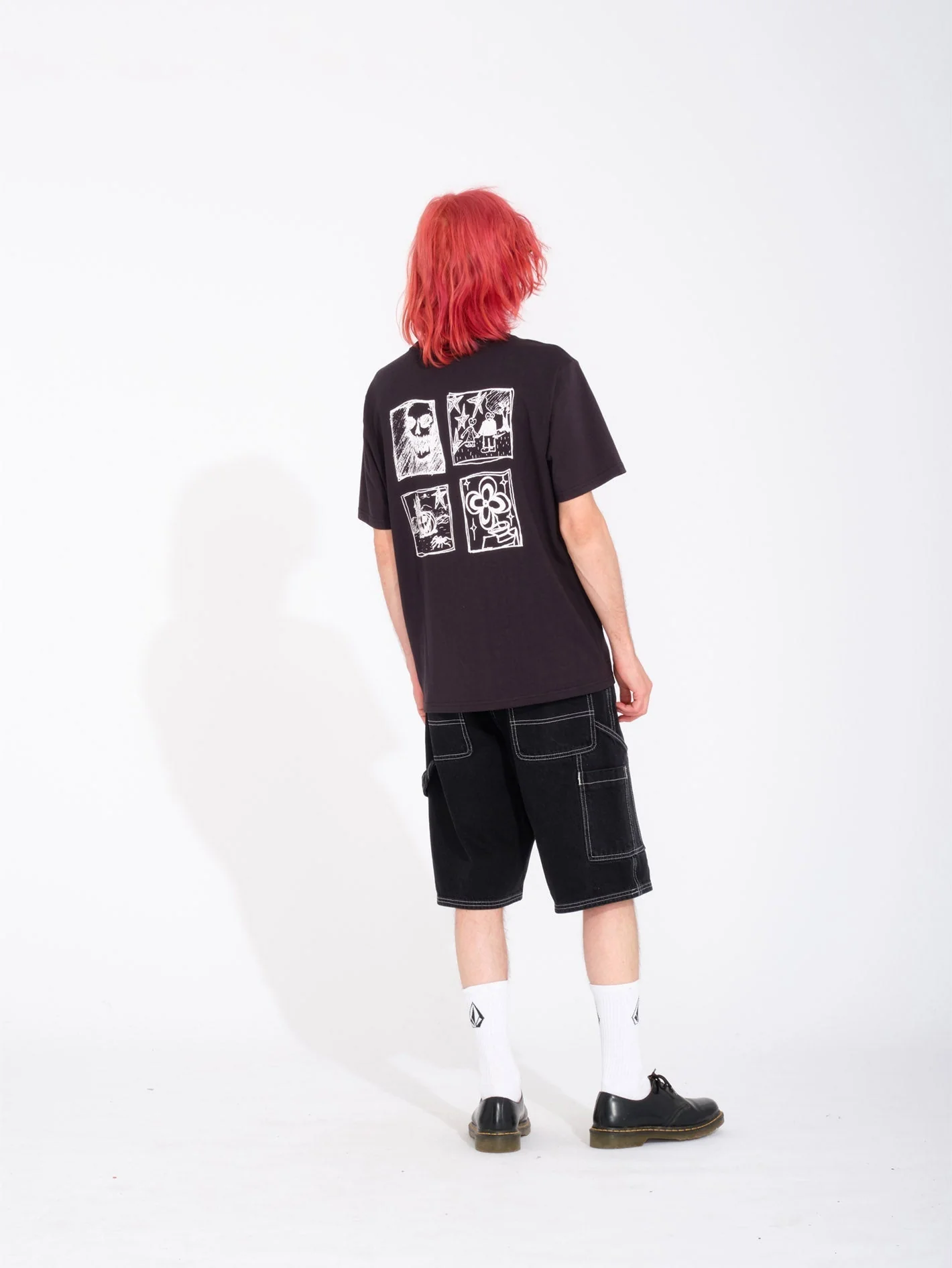 Labored Denim Utility Shorts - BLACK - Image 4