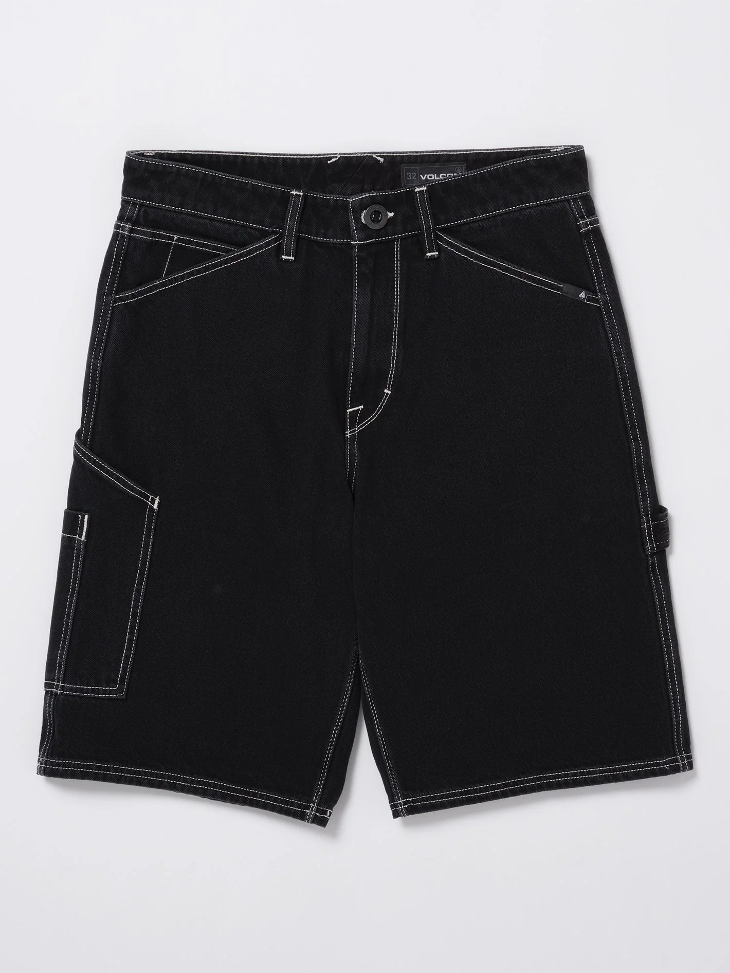 Labored Denim Utility Shorts - BLACK - Image 5