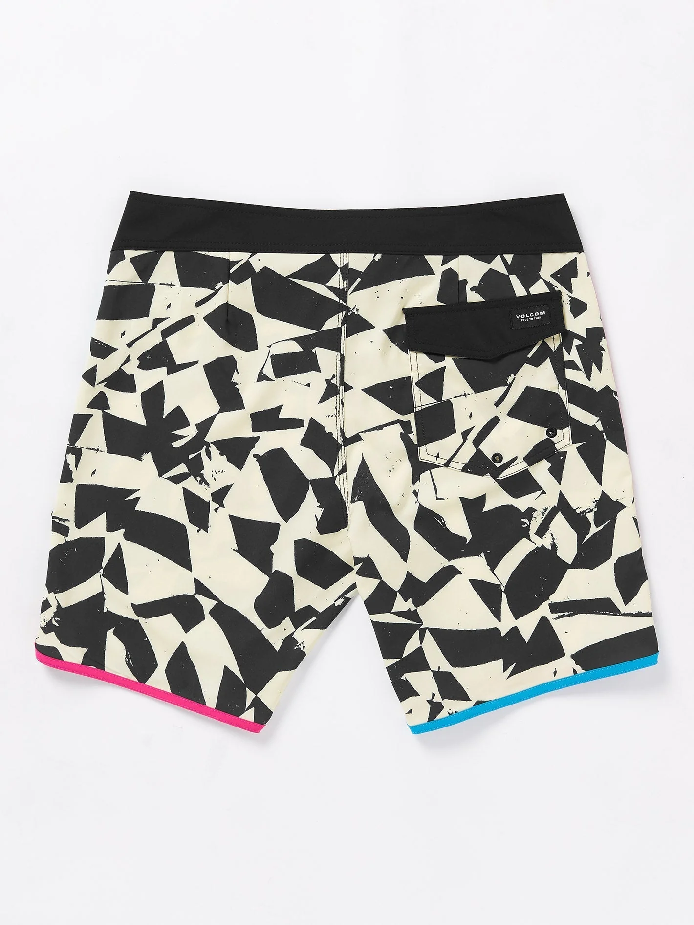 Lido Print Scallop Mod 19" Boardshort - BLACK WHITE - Image 5