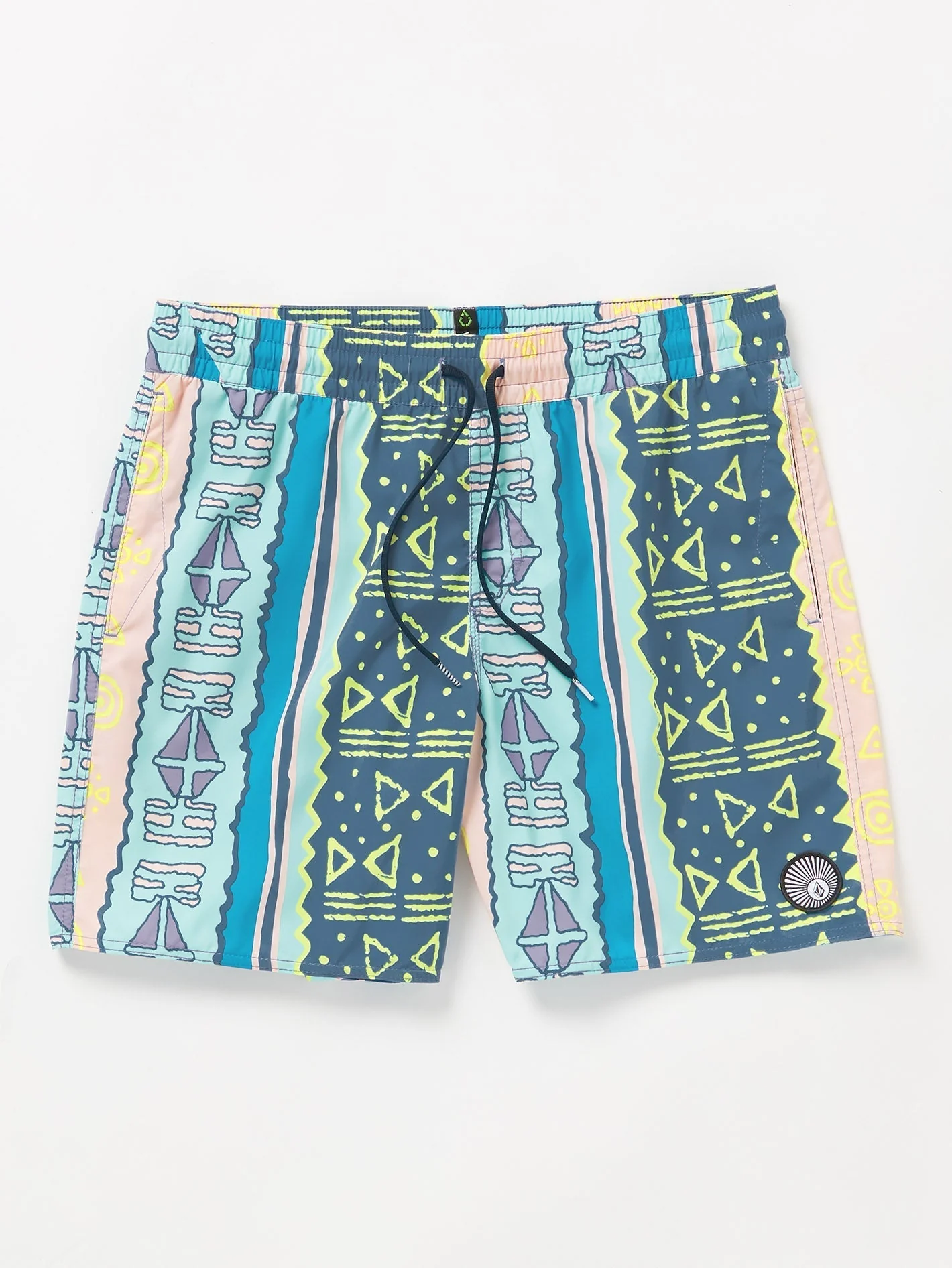 Lido Print Trunk 17" Boardshort - CRETE BLUE - Image 4