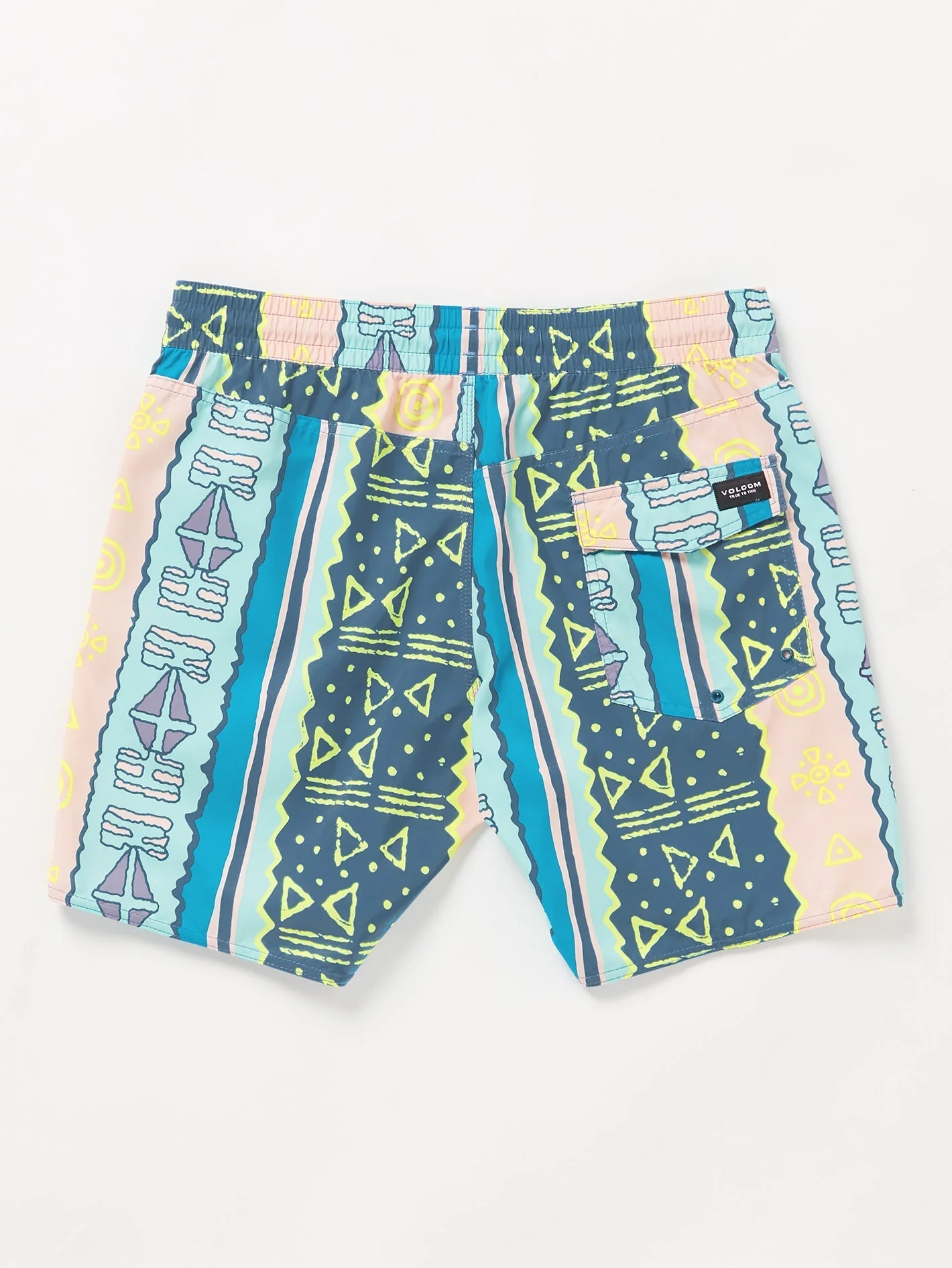 Lido Print Trunk 17" Boardshort - CRETE BLUE - Image 5