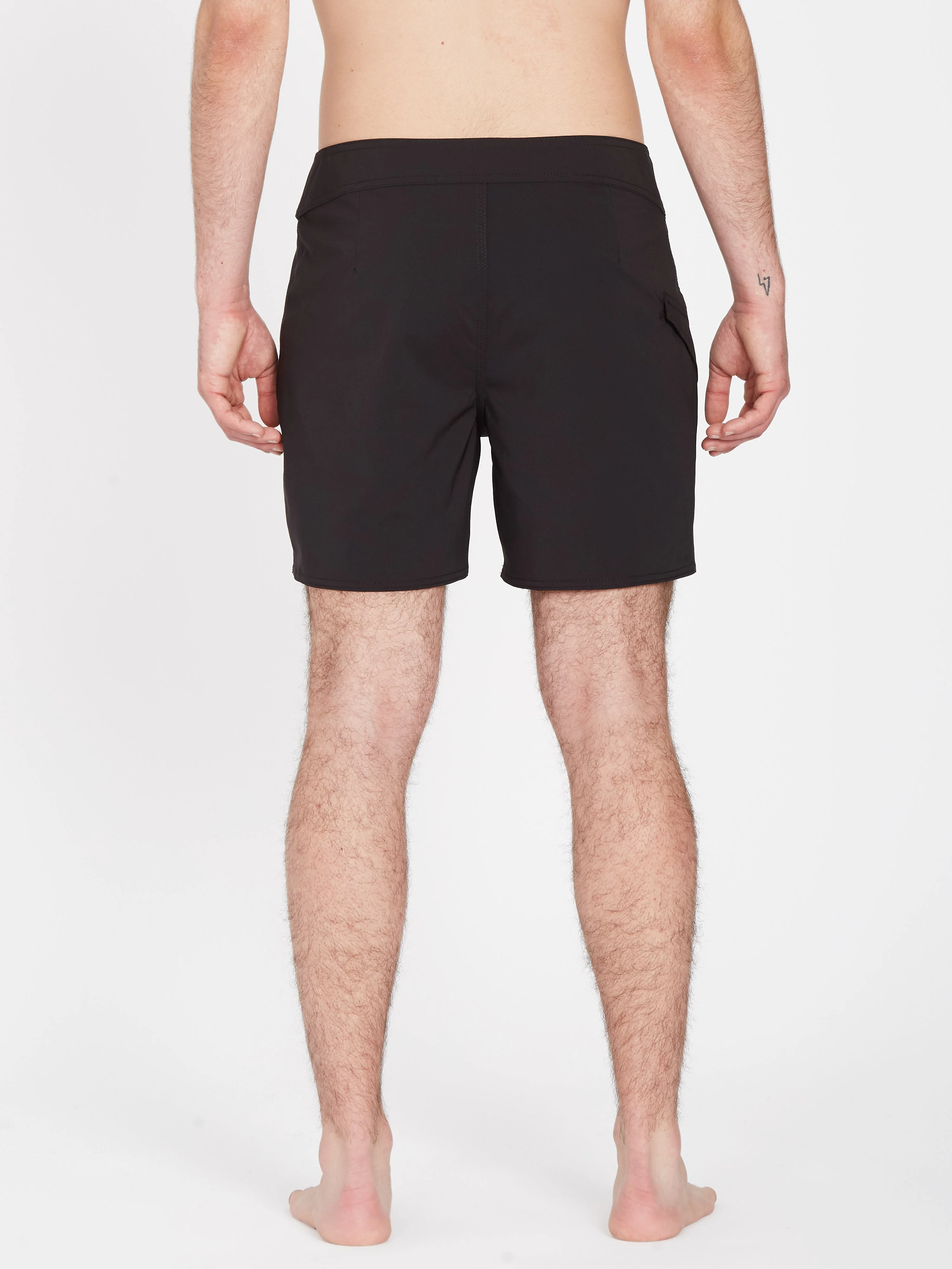 Lido Solid Mod 16" Boardshort - BLACK - Image 2