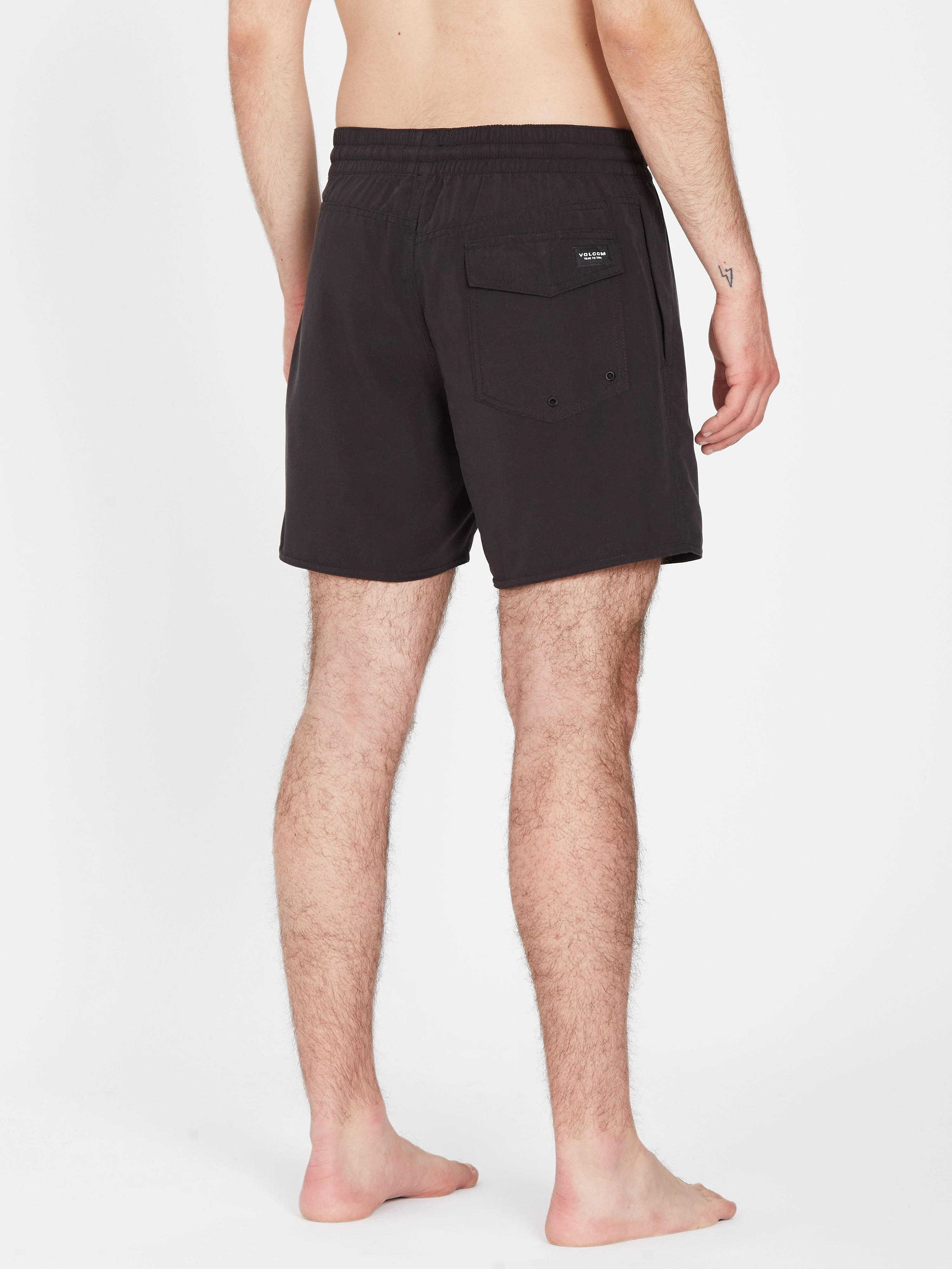 Lido Solid Trunk 16" Boardshort - BLACK - Image 2