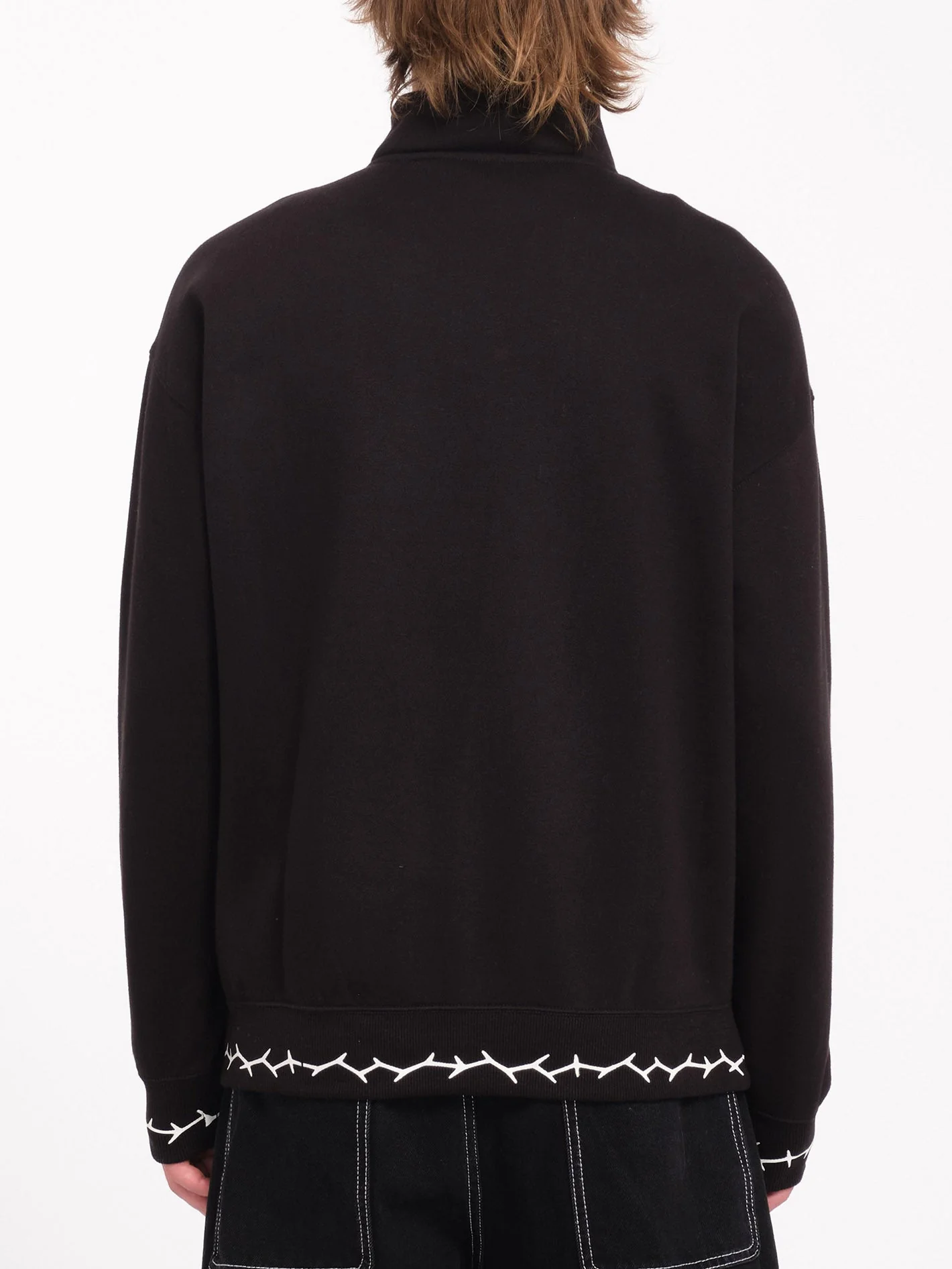 Mocklov 1/2 Zip Sweatshirt - Black - Image 3