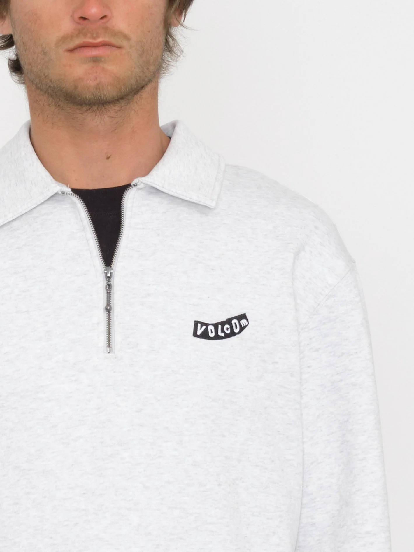 Nevermine Terry Sweatshirt - BONE HEATHER - Image 3