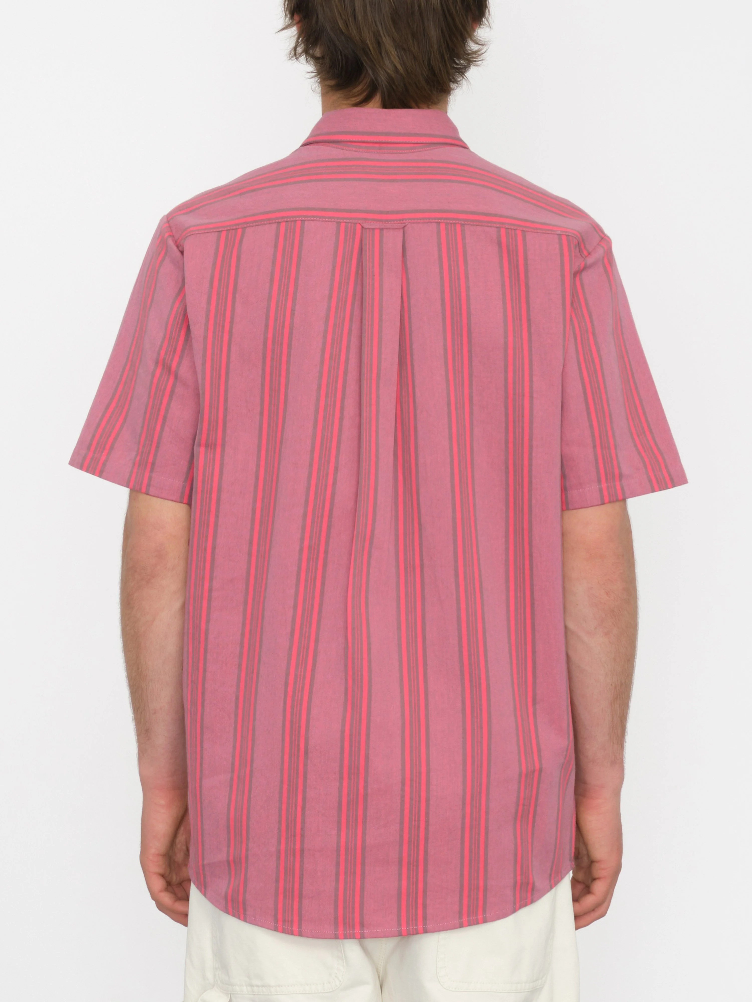 Newbar Stripe Hemd - WASHED RUBY - Image 2