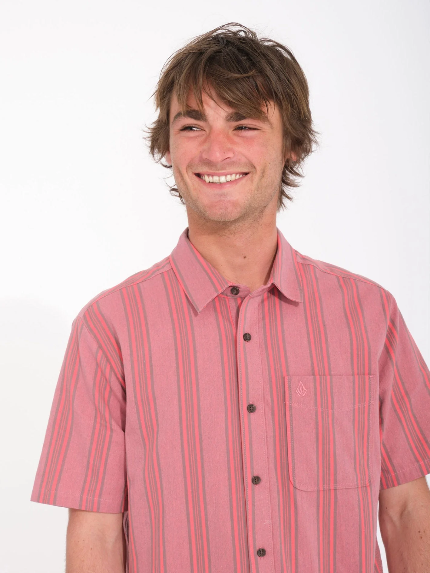 Newbar Stripe Hemd - WASHED RUBY - Image 3
