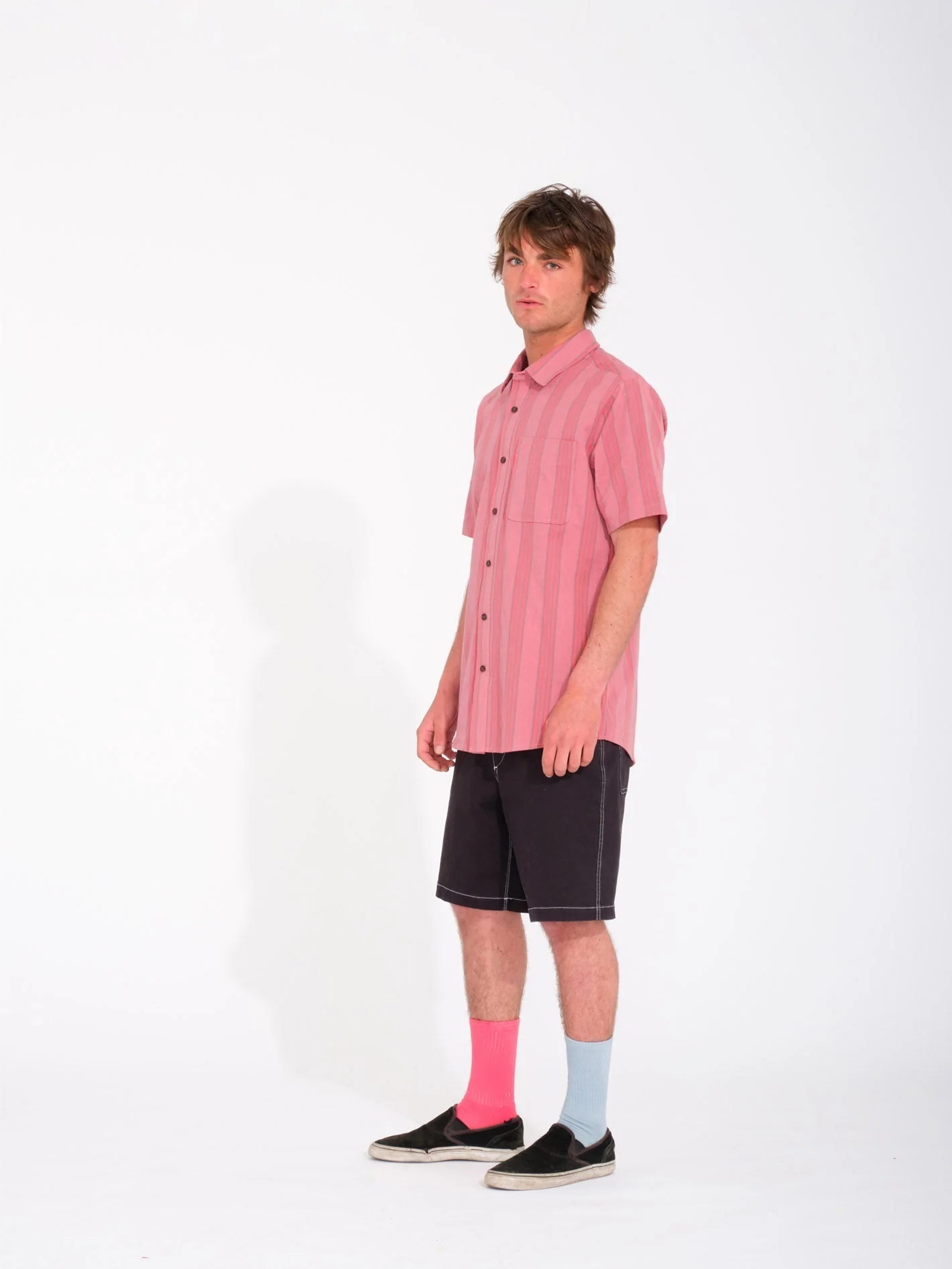Newbar Stripe Hemd - WASHED RUBY - Image 4