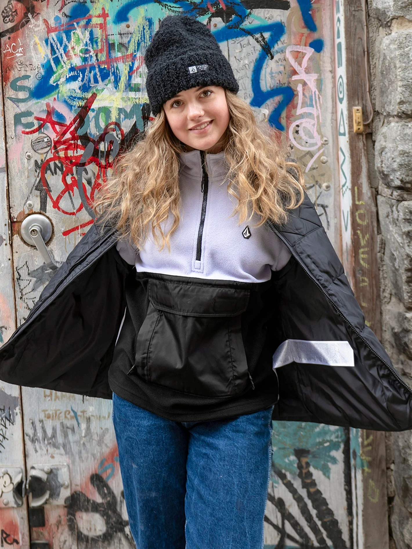Polar Half-Zipped Sweatshirt - LILAC ASH - Image 10