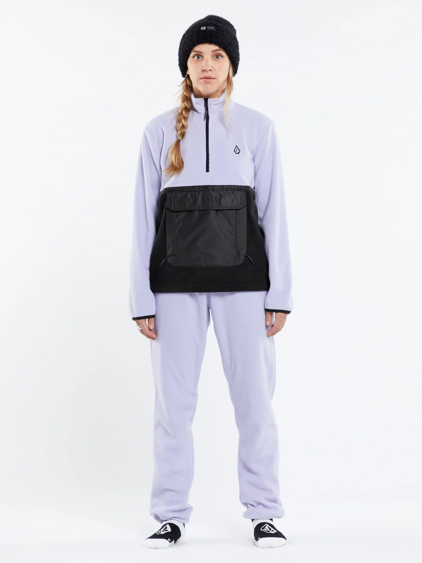 Polar Half-Zipped Sweatshirt - LILAC ASH - Image 6