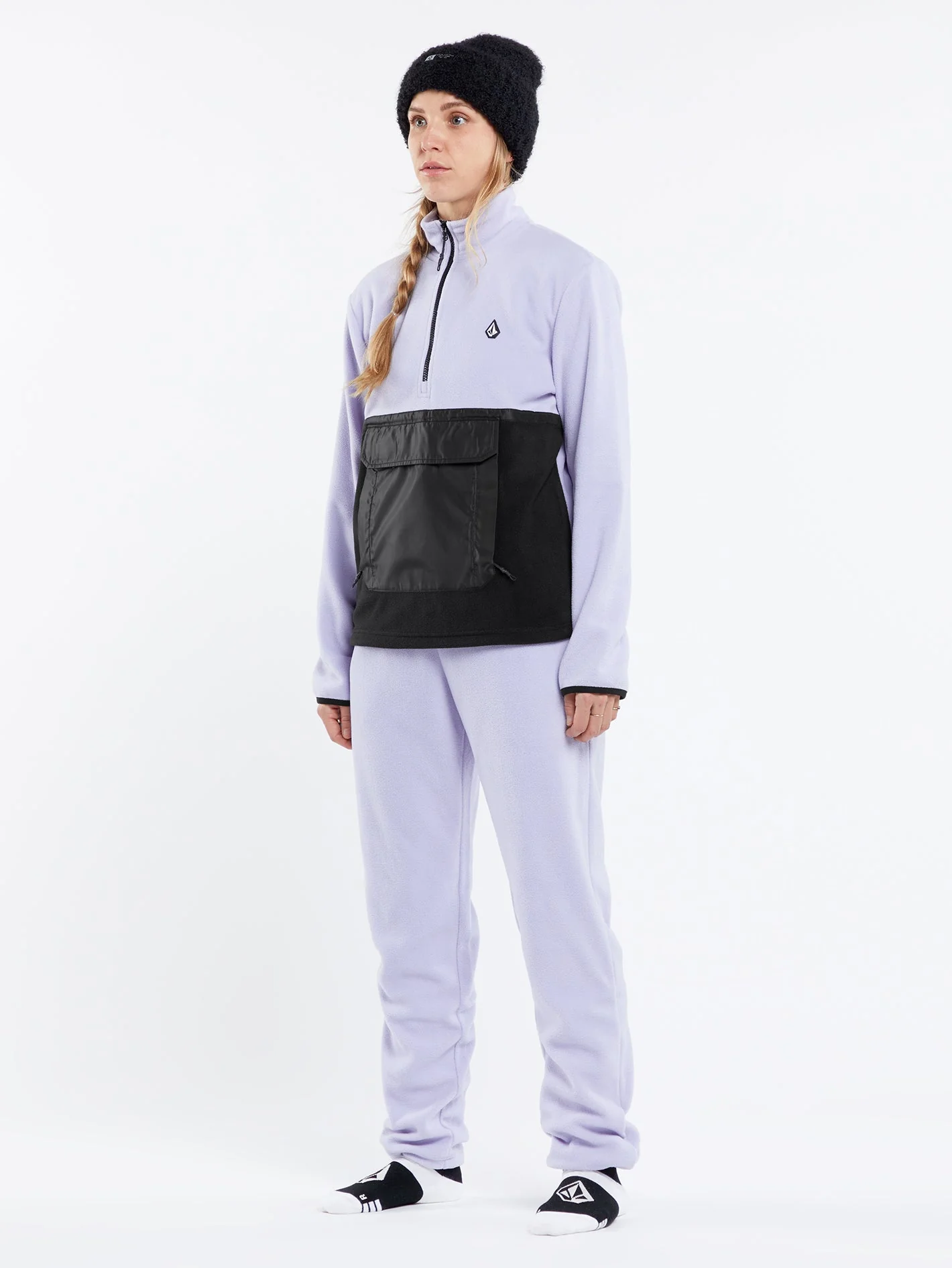 Polar Half-Zipped Sweatshirt - LILAC ASH - Image 8