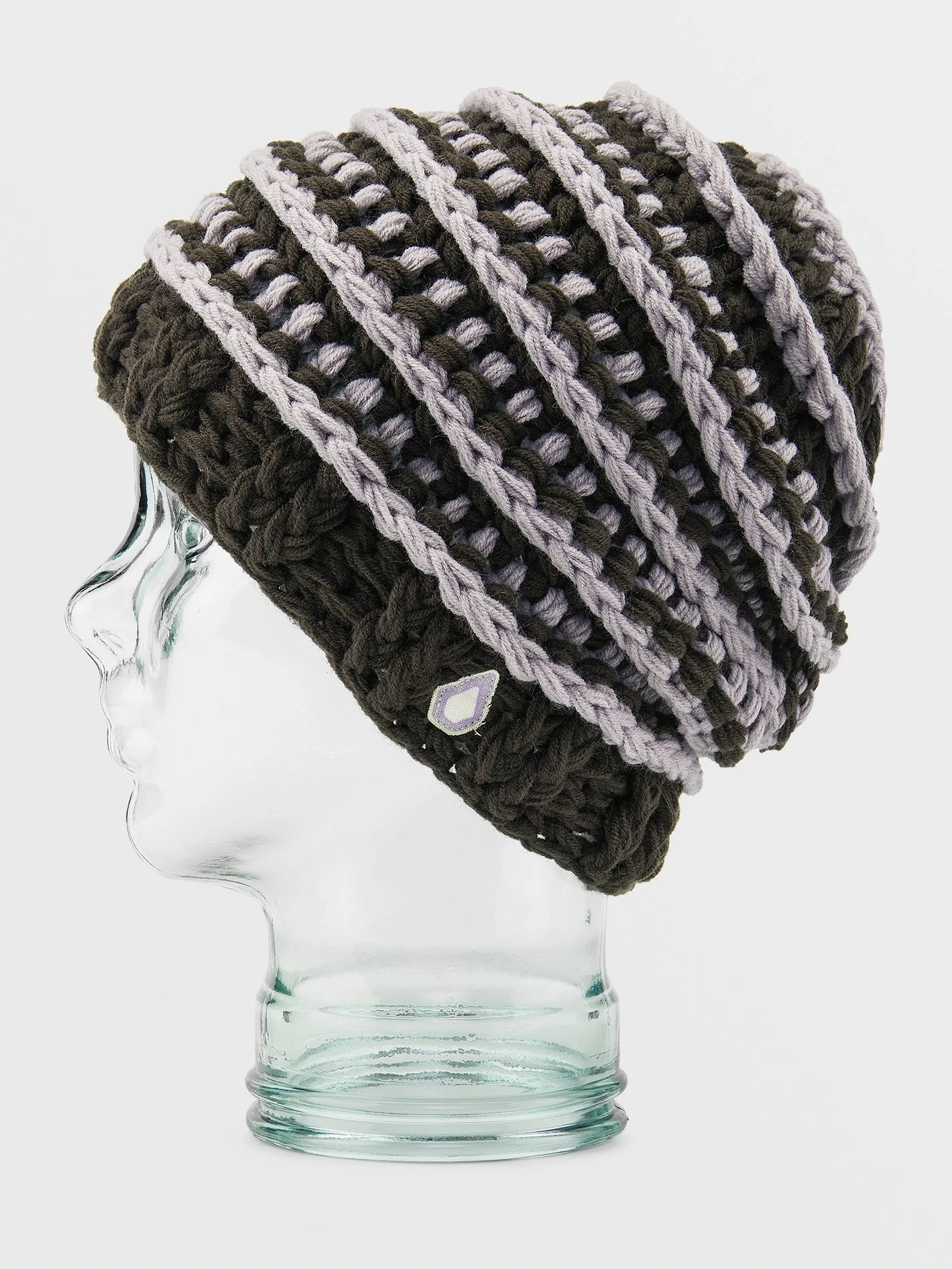 Rav Crochet Knit Beanie - BROWN - Image 2