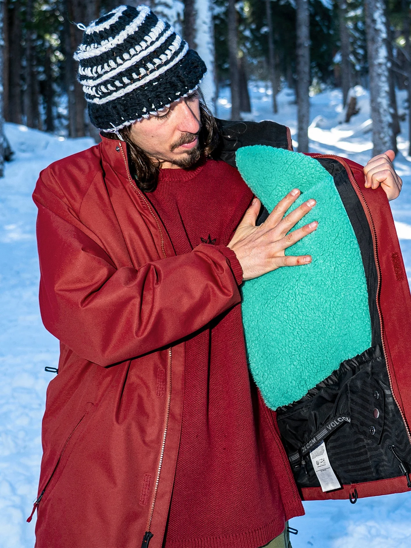 Ravraah Jacke - MAROON - Image 4