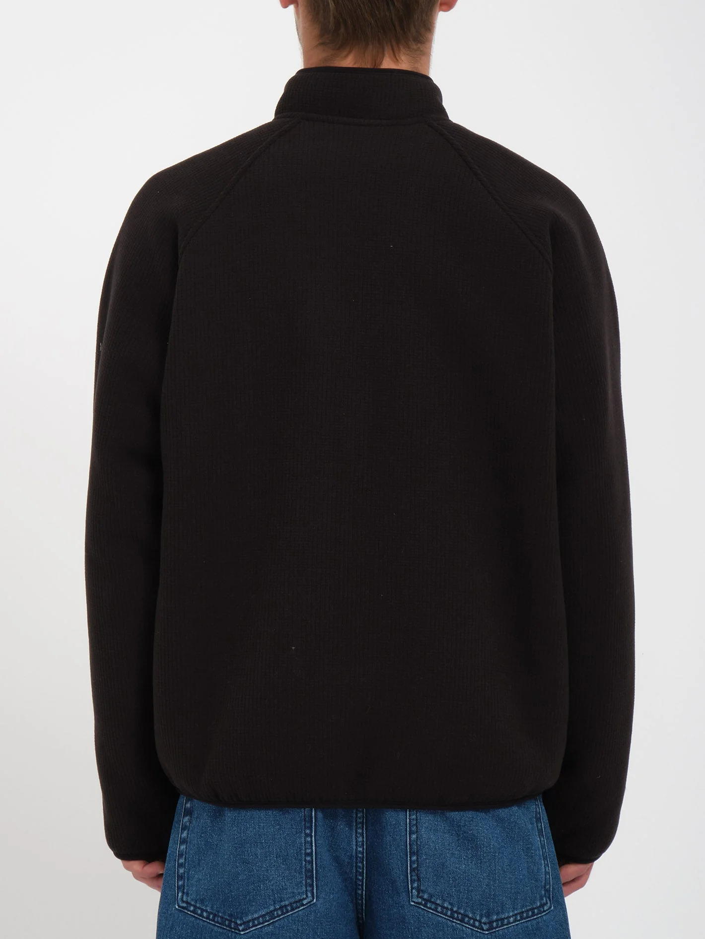 Runtime Grid Zip Sherpa Sweatshirt - BLACK - Image 2