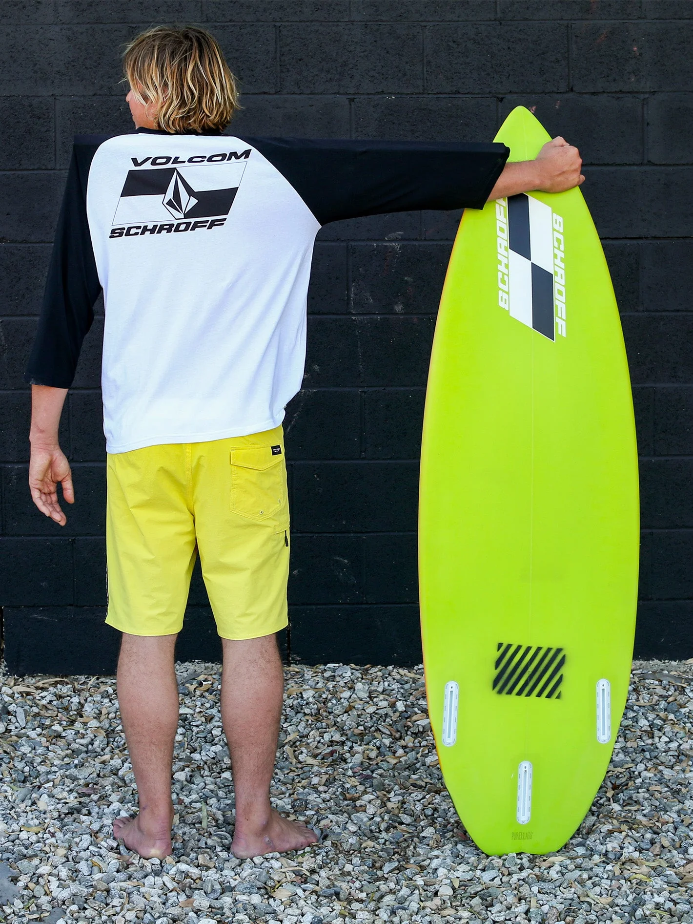 Schroff X Volcom Liberators 20" Boardshort - Blazing Yellow - Image 3