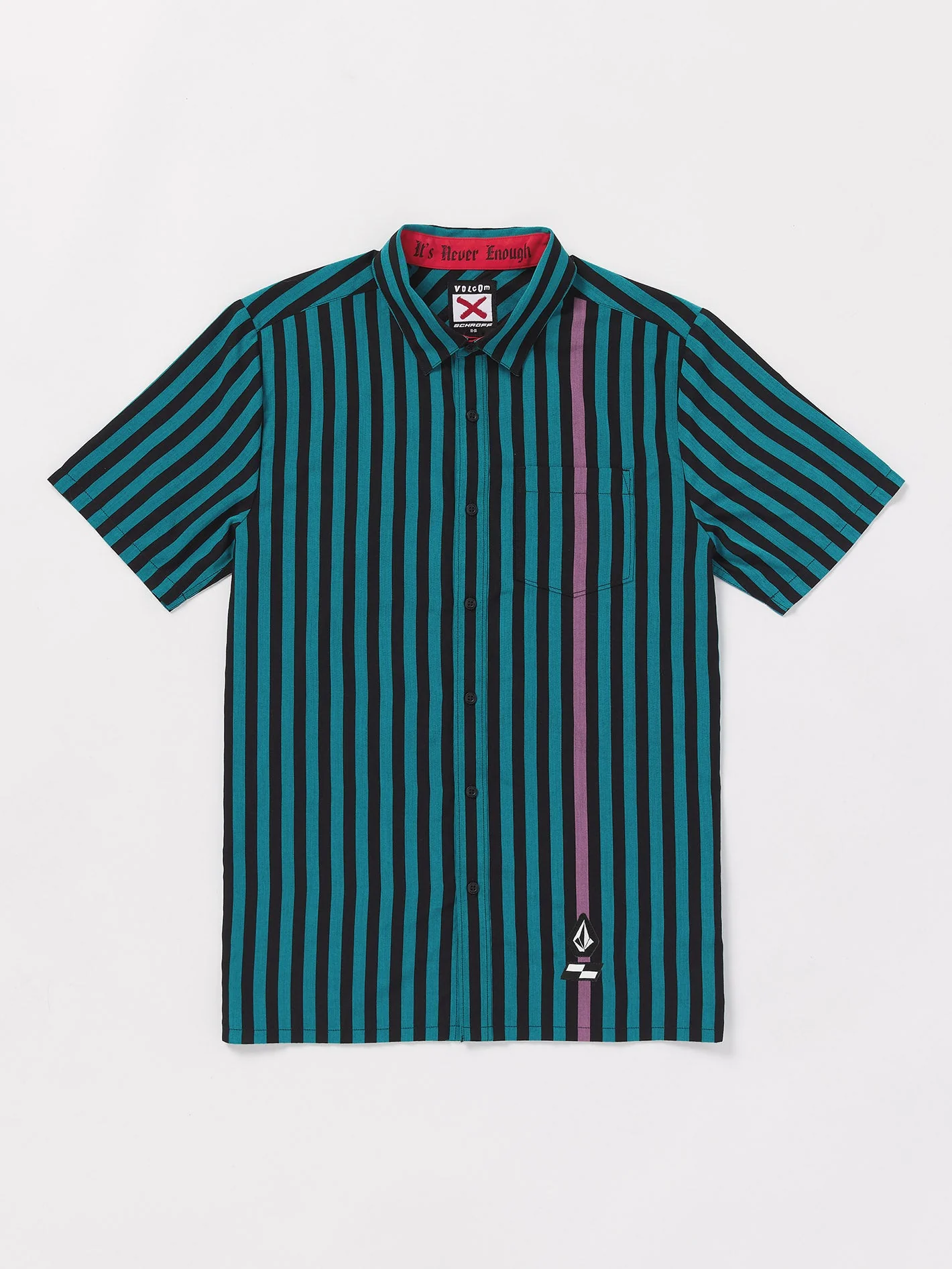 Schroff X Volcom Streifenshirt - Dusty Aqua - Image 4