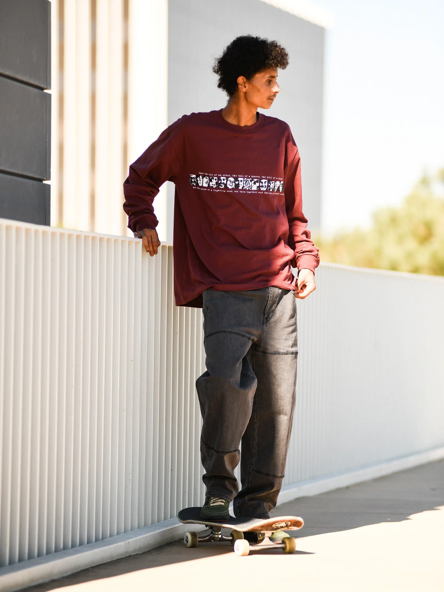 Skate Vitals Remy T-Shirt - Merlot - Image 4