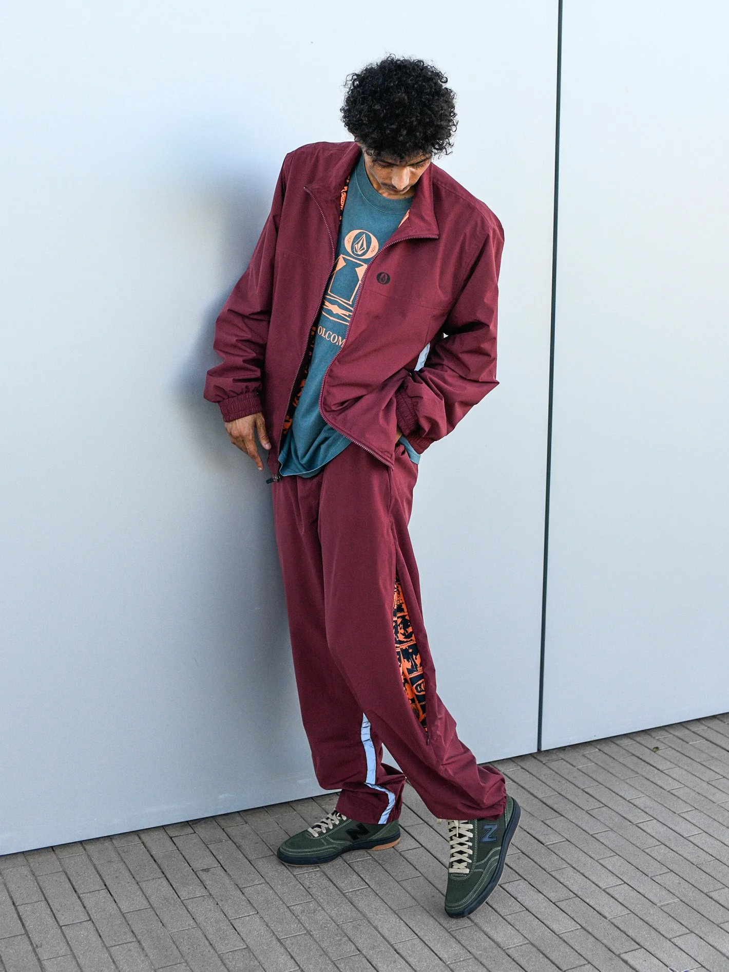 Skate Vitals Remy S Track Jacke - Merlot - Image 2
