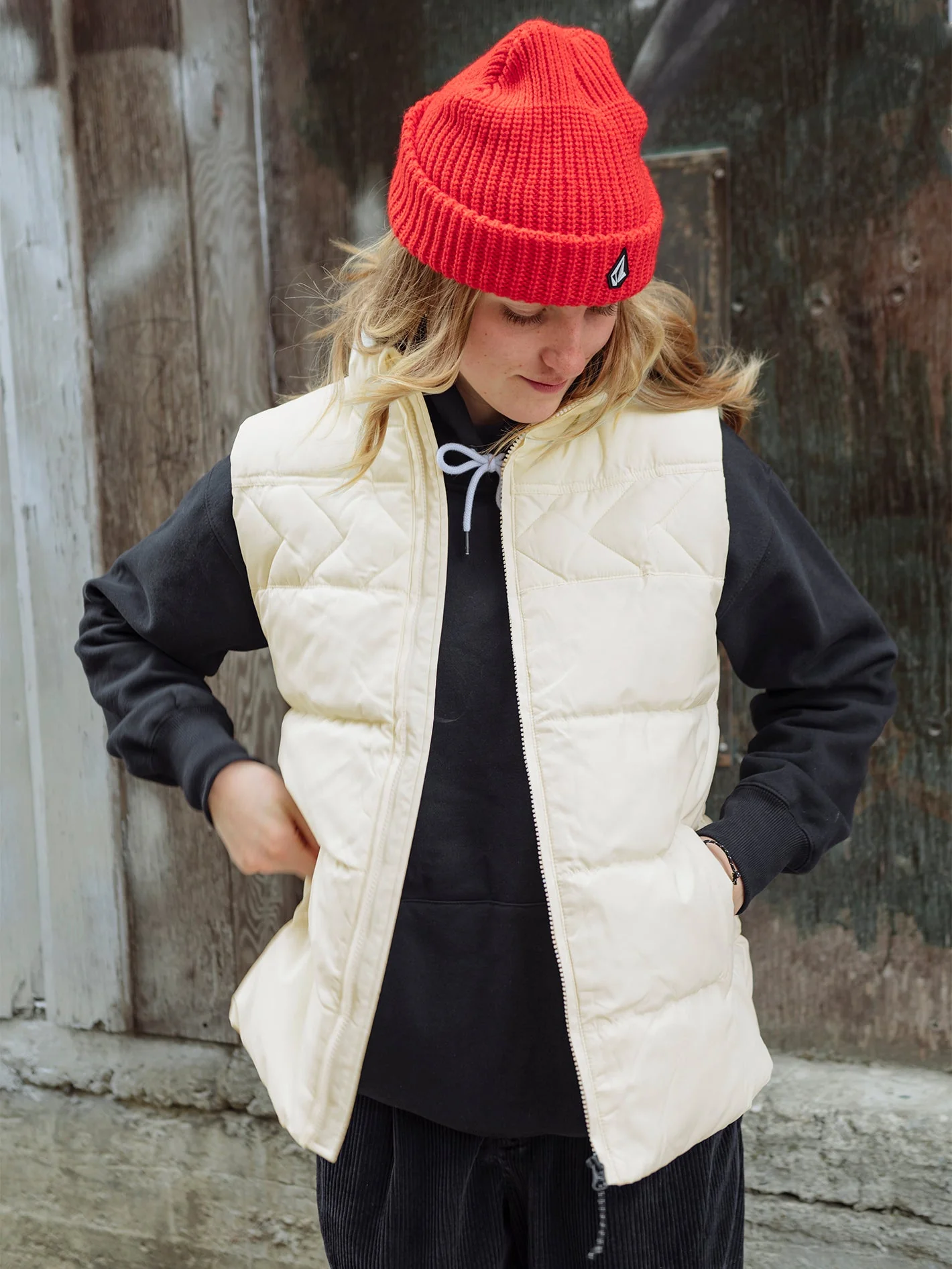 Stone Castine Puff Weste - MOONBEAM - Image 5