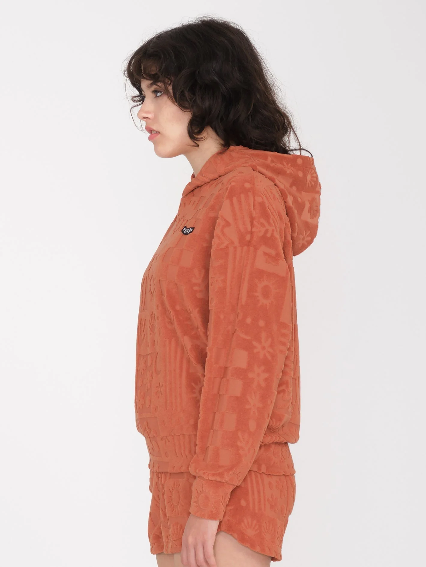 Sunny Wild Terry Cloth Kapuzenpullover - ROSEWOOD - Image 2