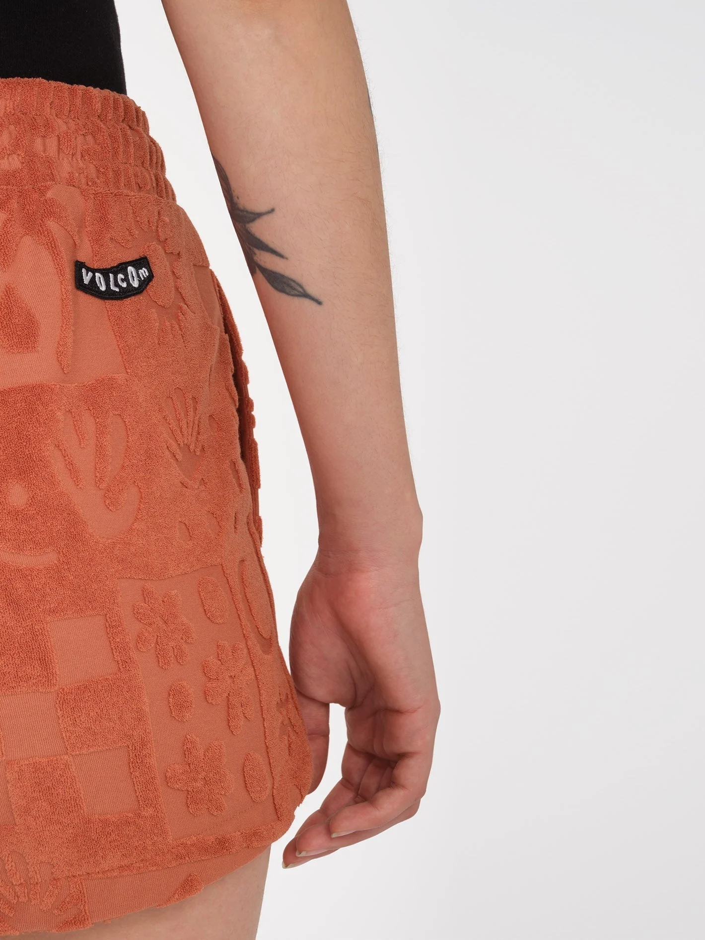 Sunny Wild Terry Cloth Shorts - ROSEWOOD - Image 4