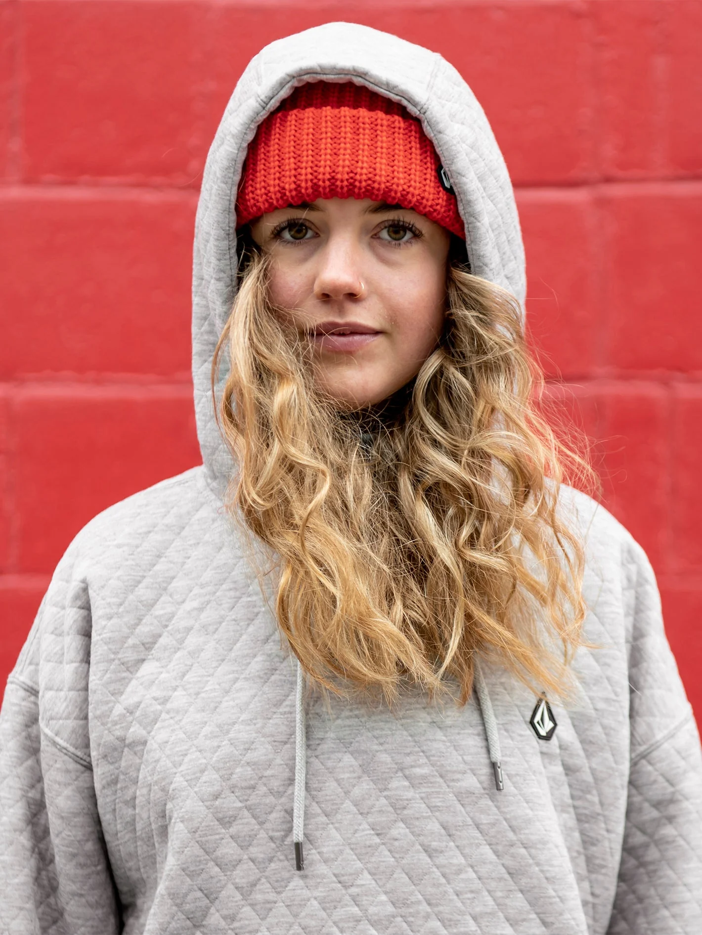 V.Co Air Layer Thermal Kapuzenpullover - HEATHER GREY - Image 4