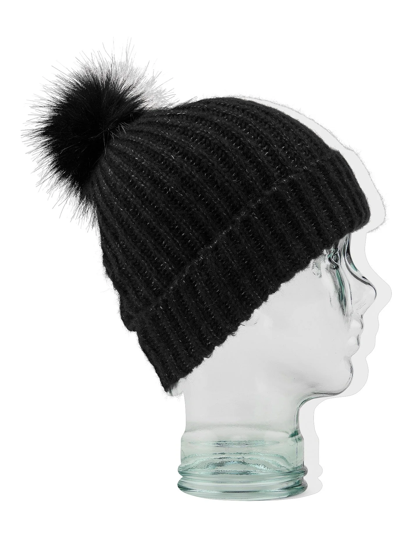V.Co Lyra Bobble Beanie - BLACK - Image 2