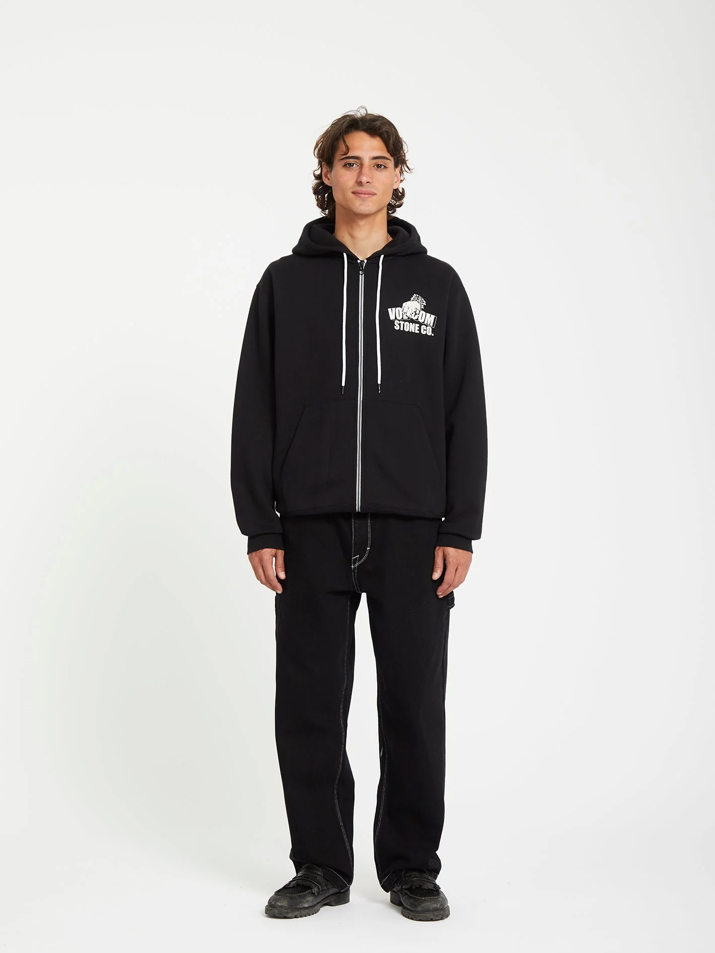 Watanite Zip Hoodie - Black - Image 3