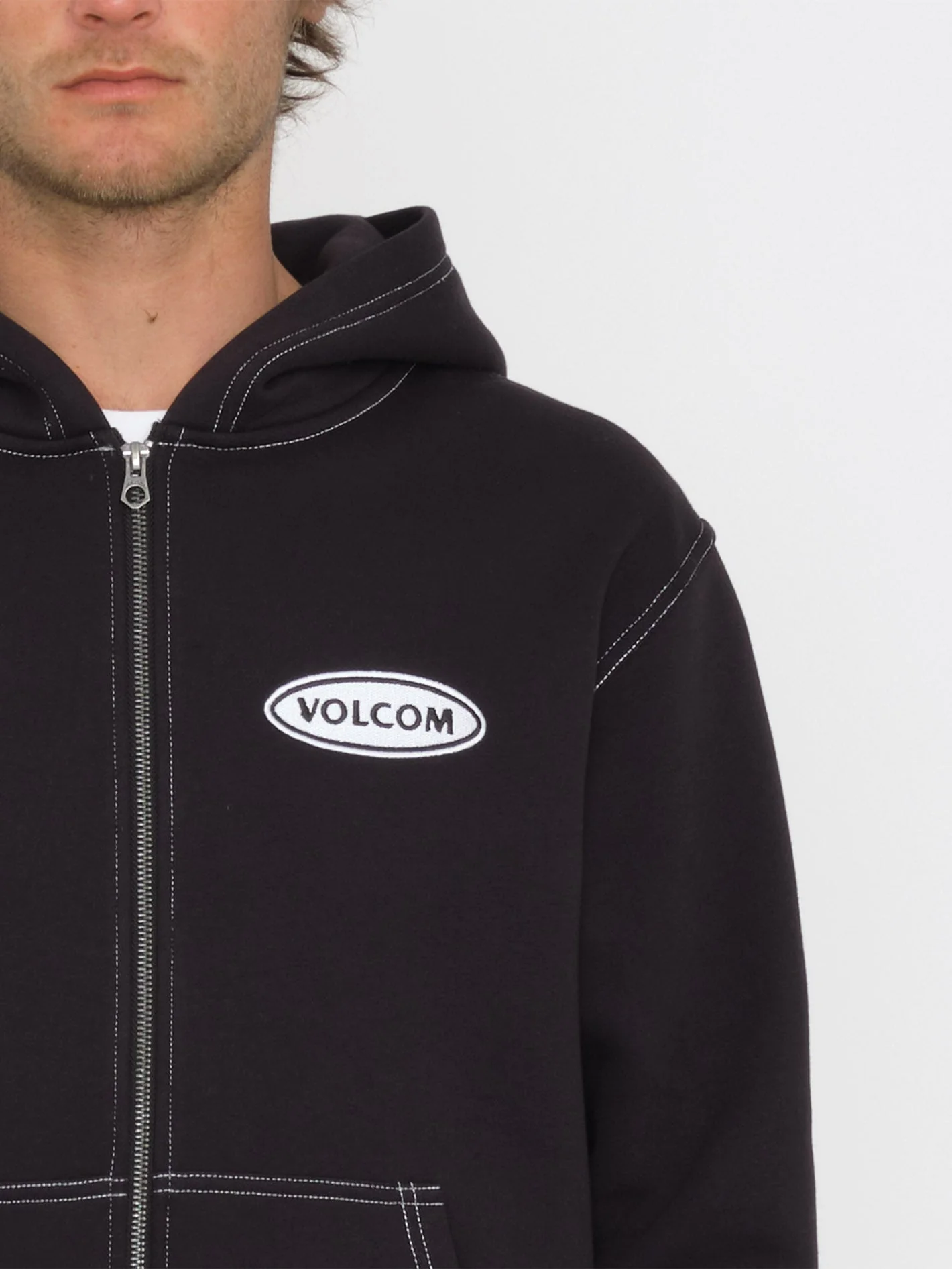 Workard Zip Kapuzenpullover - BLACK - Image 3
